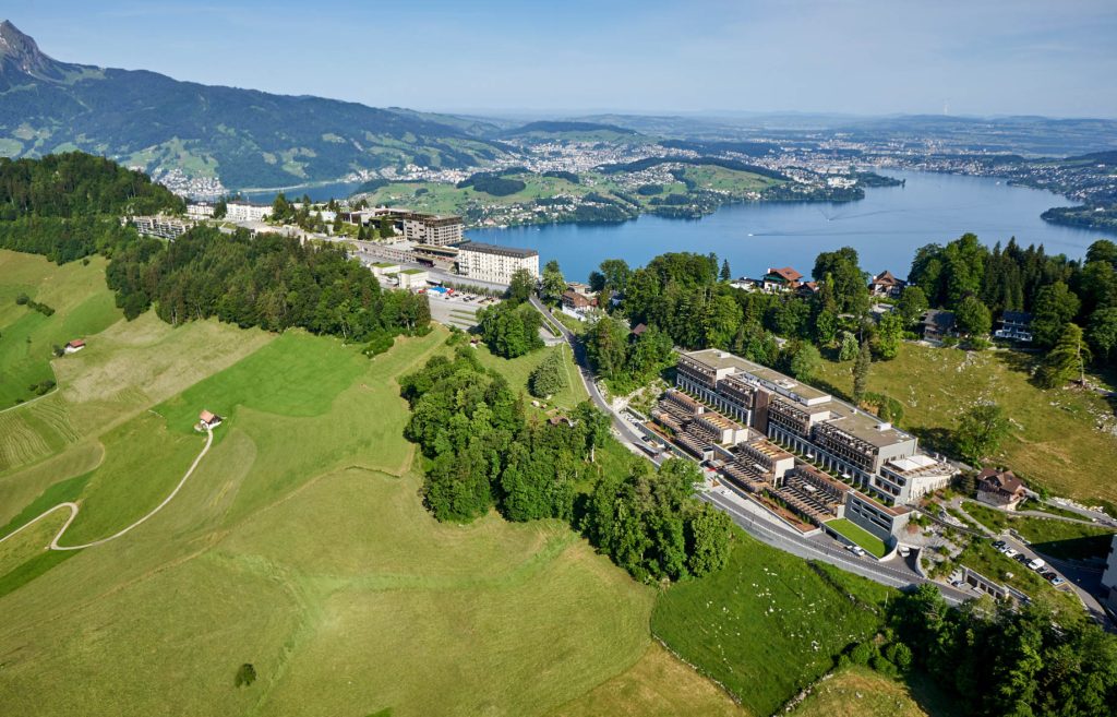 Waldhotel - Burgenstock Hotels & Resort - Obburgen, Switzerland - Aerial Lake View