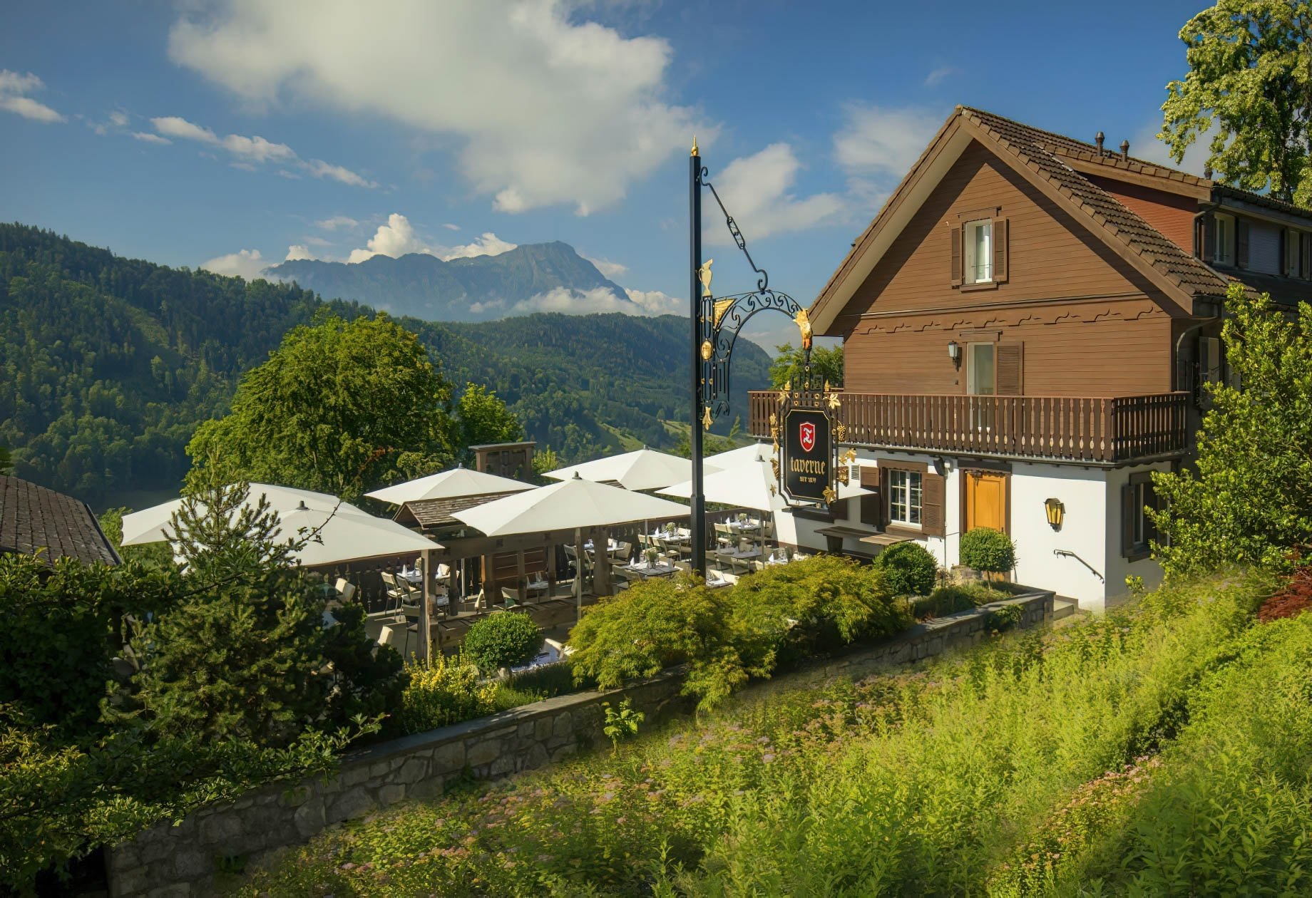 Taverne 1879 – Burgenstock Hotels & Resort – Obburgen, Switzerland – Exterior Terrace