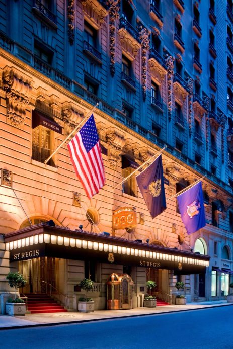 The St. Regis New York Hotel - New York, NY, USA - Night Exterior Front Entrance