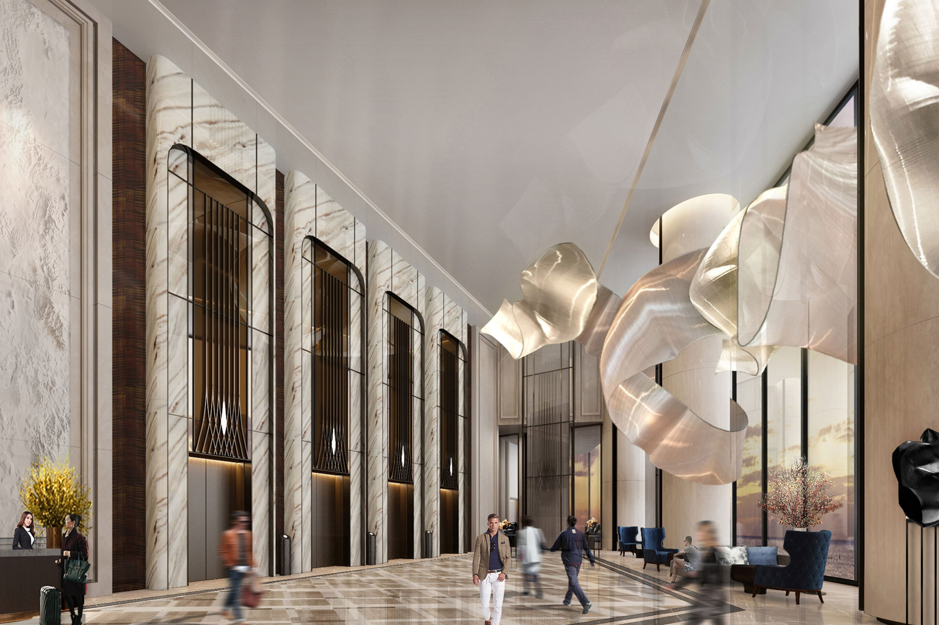 The St. Regis Qingdao Hotel - Qingdao, Shandong, China - Arrival Lobby