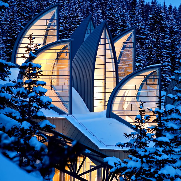 Tschuggen Grand Hotel – Arosa, Switzerland – Winter Neon Lights