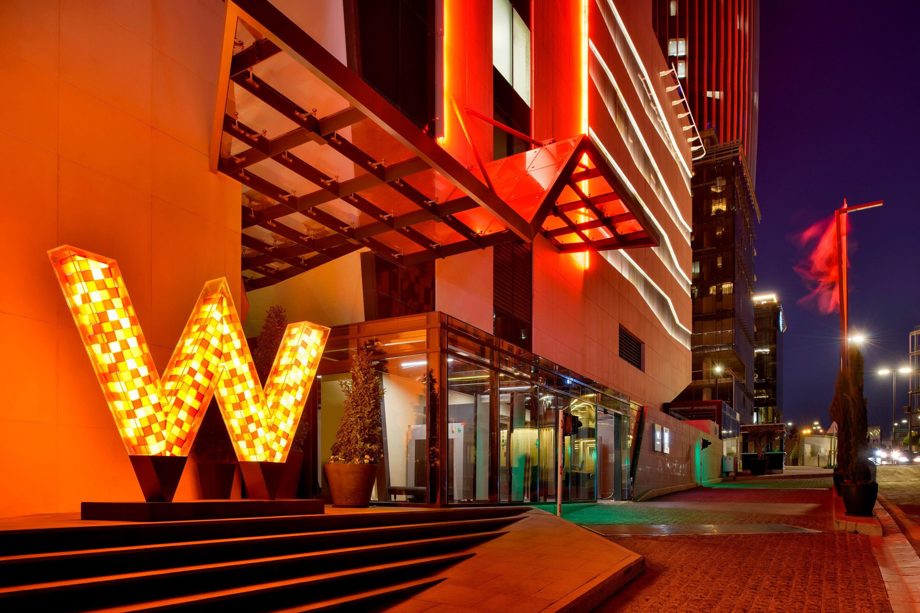 W Amman Hotel – Amman, Jordan – W Hotel Night Front Exterior