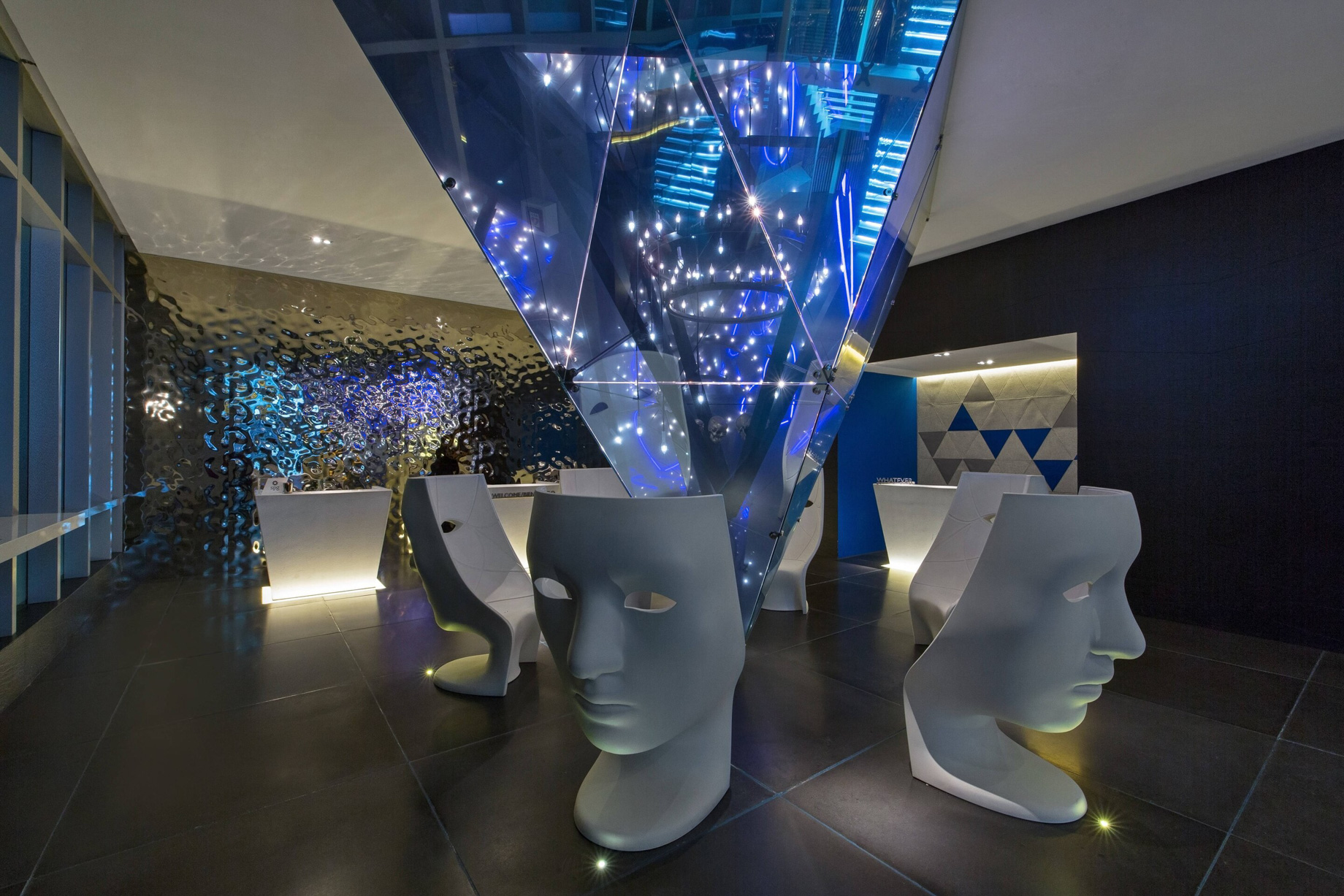 W Mexico City Hotel – Polanco, Mexico City, Mexico – Lobby Welcome Desk Night