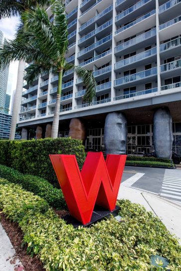 W Miami Hotel - Miami, FL, USA - Hotel Front Entrance