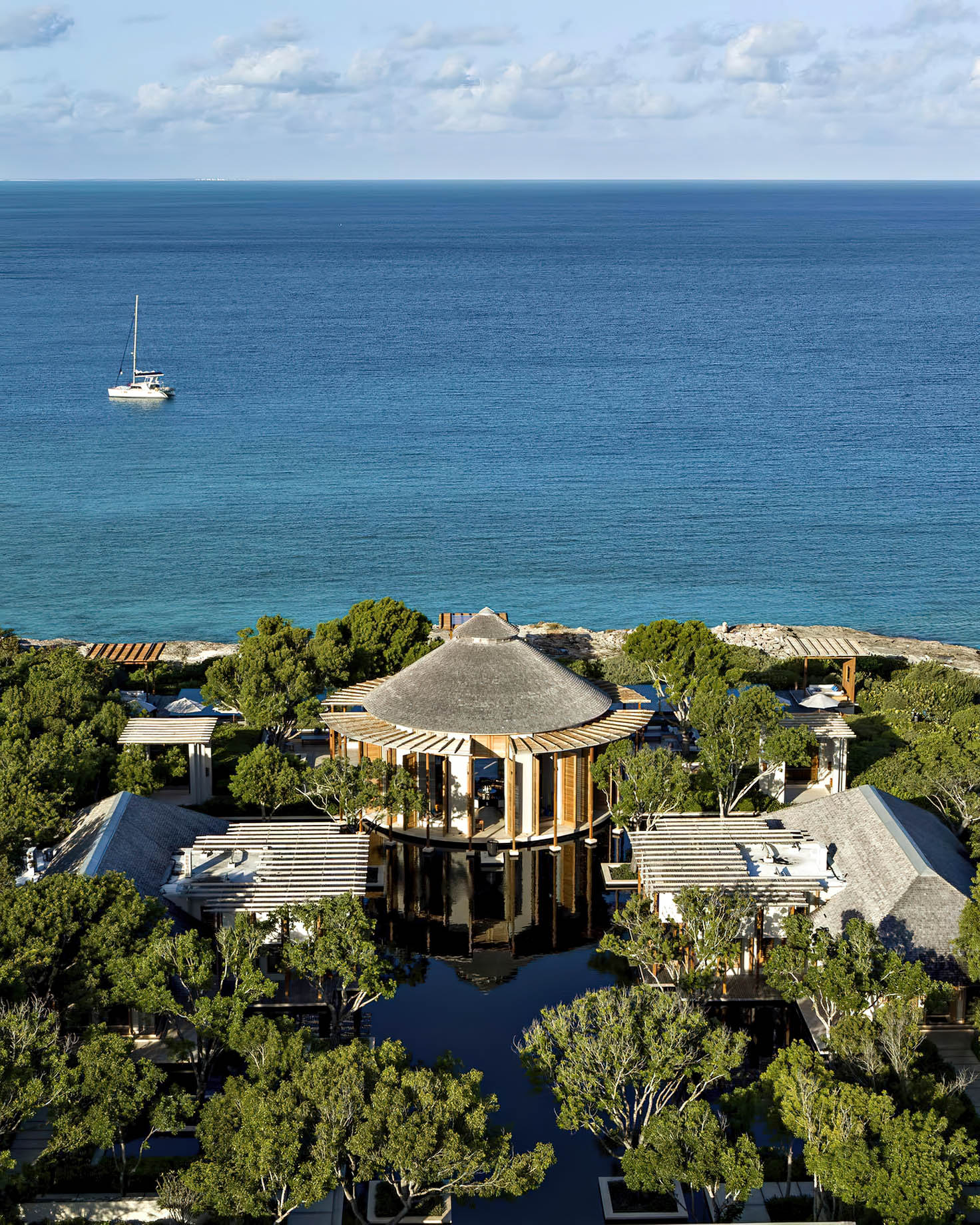 Amanyara Resort – Providenciales, Turks and Caicos Islands – Main Pavilion Aerial