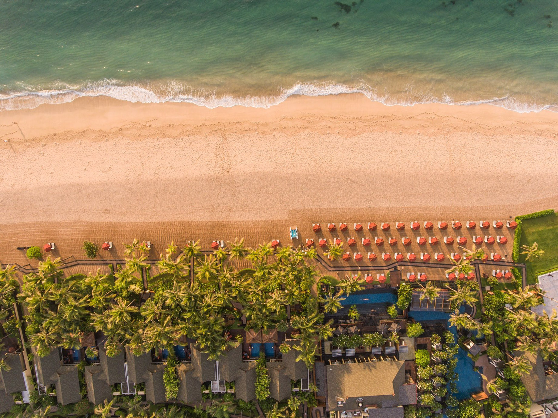 The St. Regis Bali Resort – Bali, Indonesia – Resort Beach Overhead Aerial View