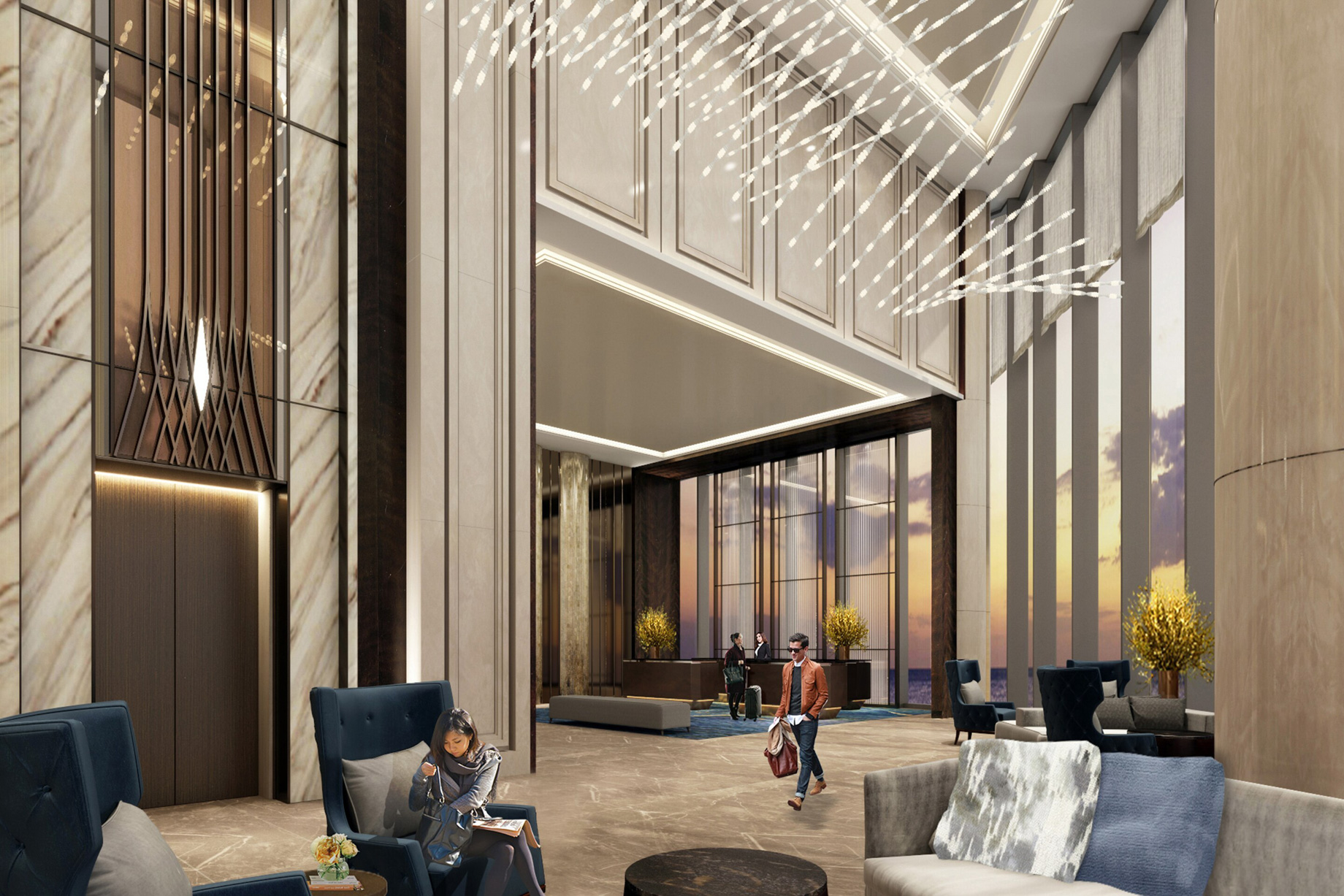 The St. Regis Qingdao Hotel – Qingdao, Shandong, China – Sky Lobby