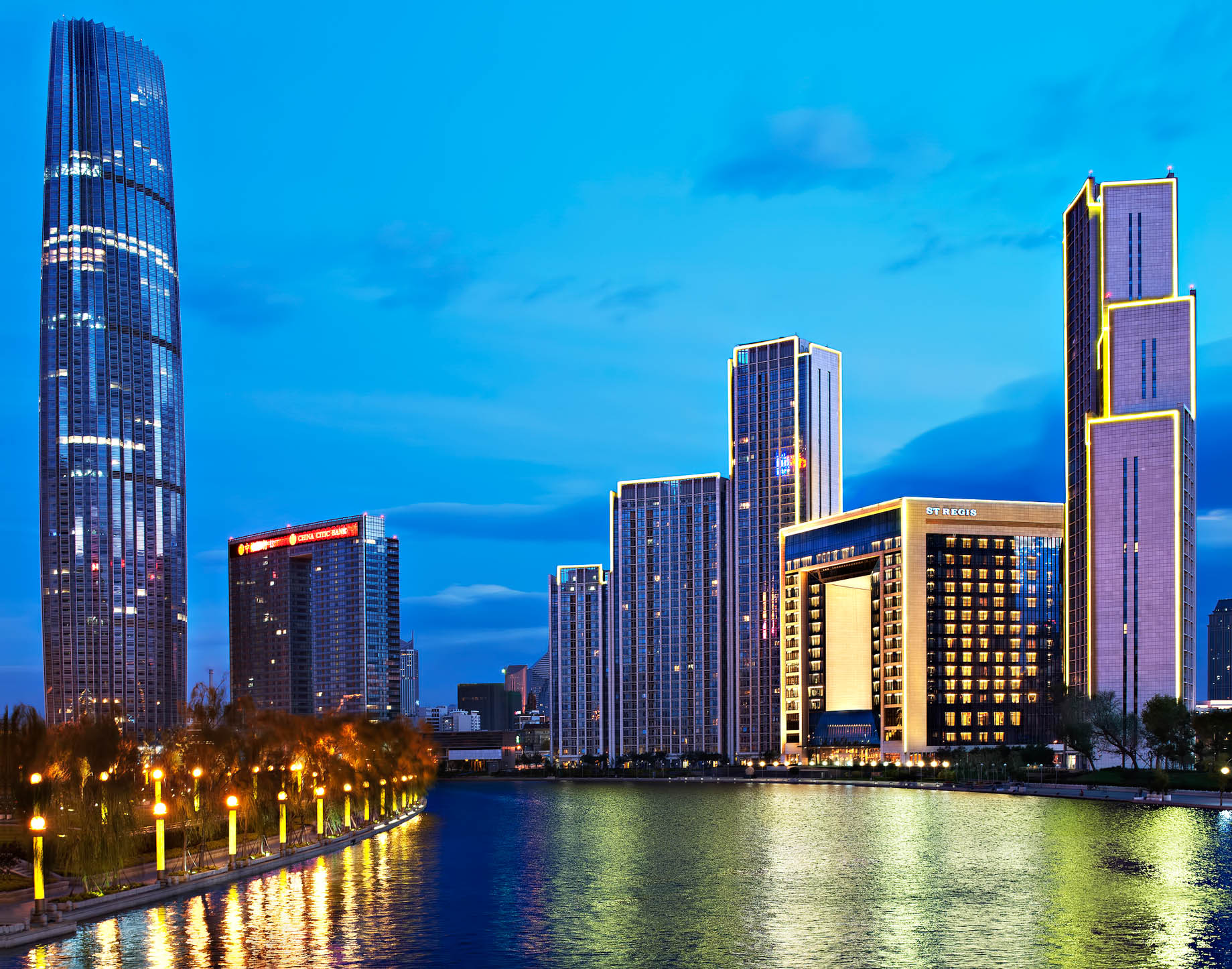 The St. Regis Tianjin Hotel - Tianjin, China - Exterior Night River View