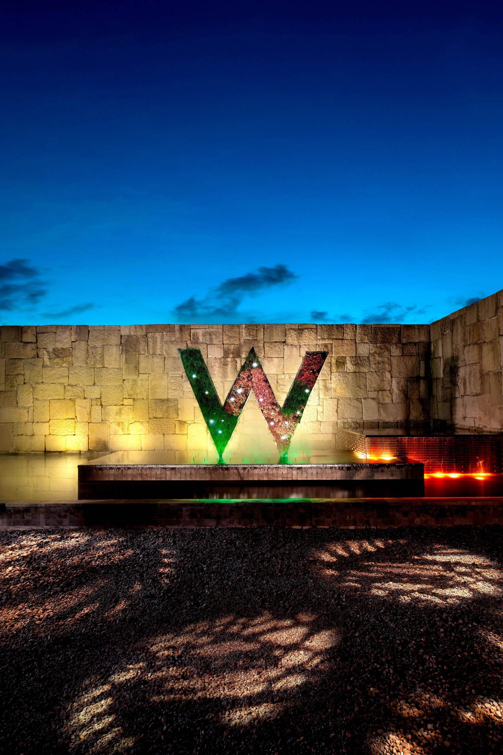 W Bali Seminyak Resort – Seminyak, Indonesia – Entrance Twilight