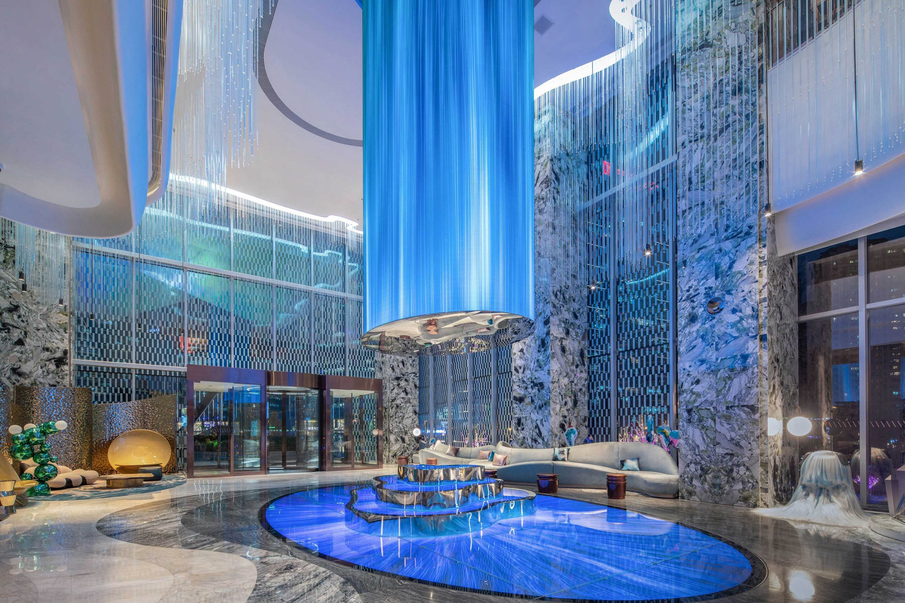 W Chengdu Hotel – Chengdu, China – Lobby TeamLab Decor
