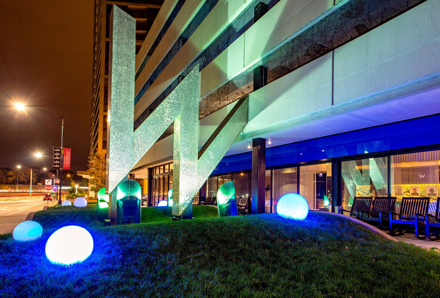 W Chicago Lakeshore Hotel – Chicago, IL, USA – Hotel Exterior Night