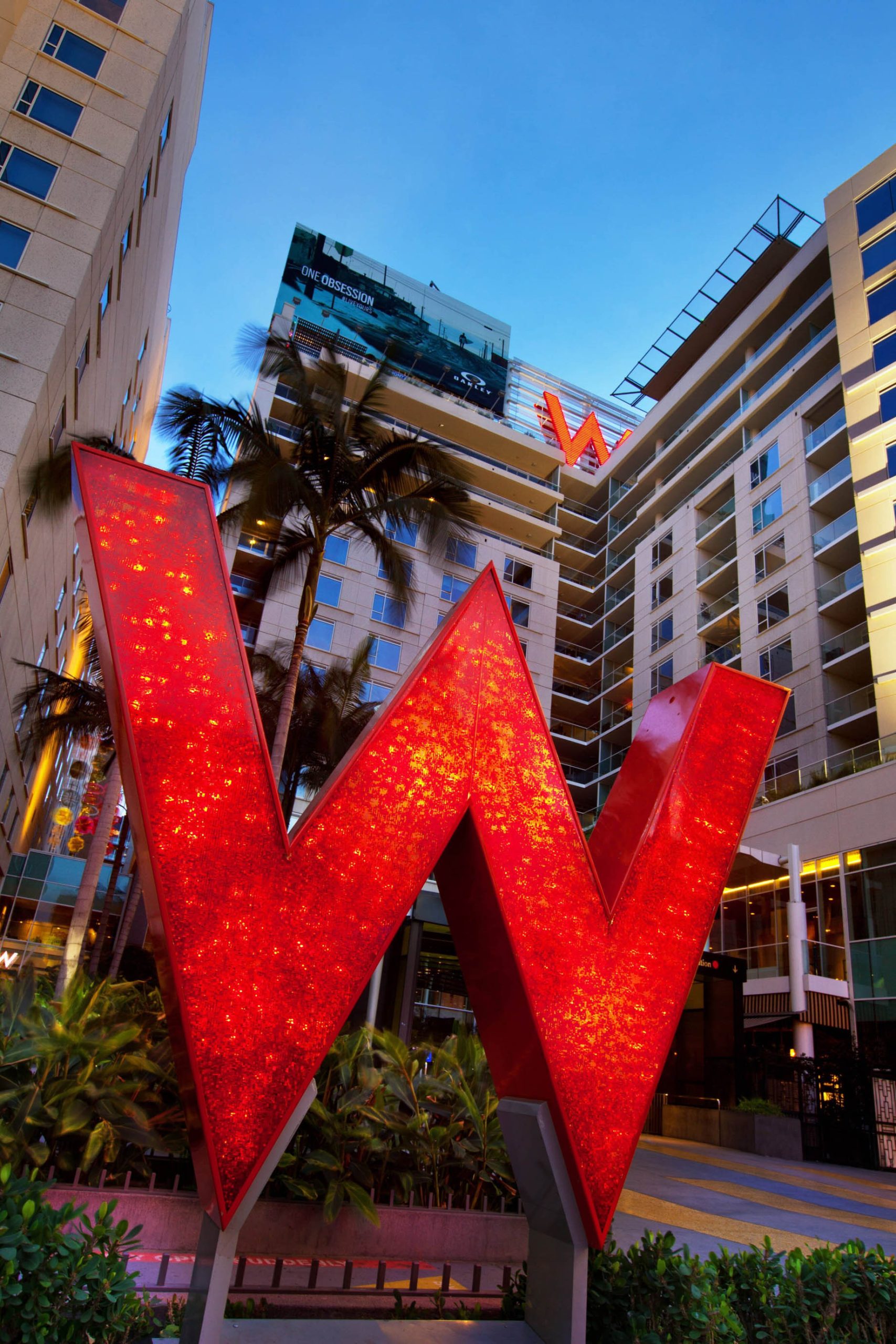W Hollywood Hotel – Hollywood, CA, USA – W Entrance Sign