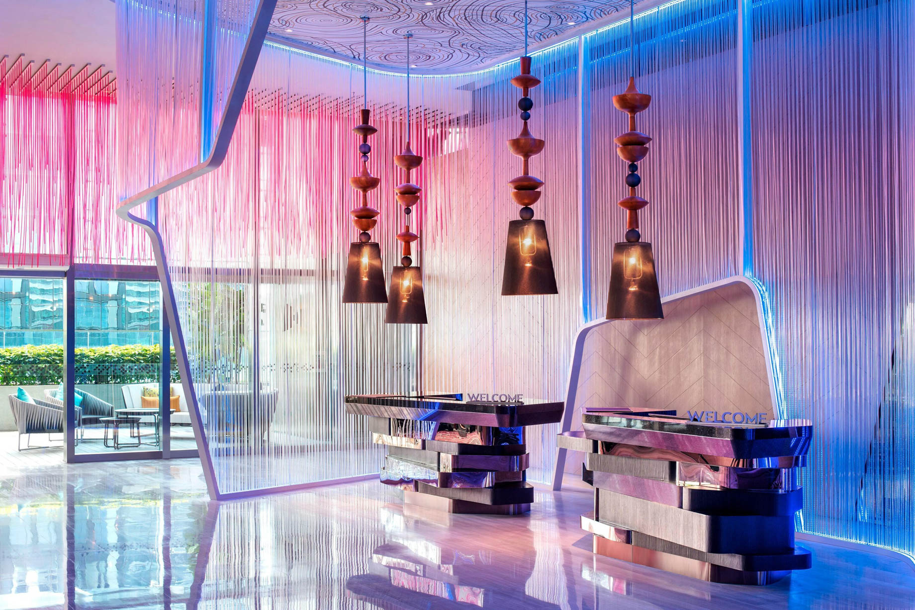 W Kuala Lumpur Hotel – Kuala Lumpur, Malaysia – Lobby Welcome Desk