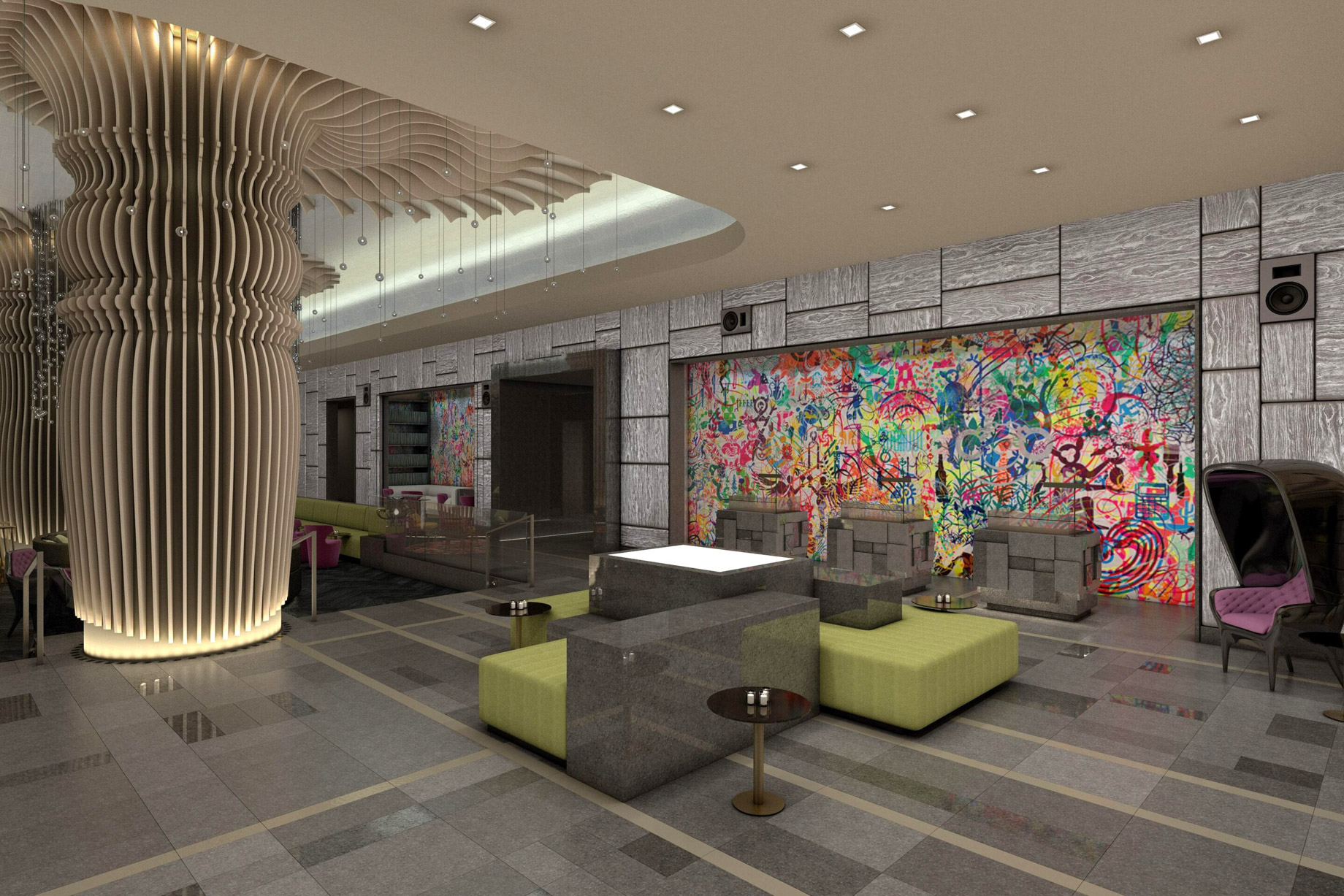 W Philadelphia Hotel - Philadelphia, PA, USA - Lobby Reception