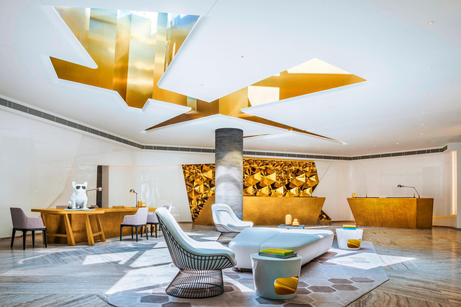 W Shanghai The Bund Hotel – Shanghai, China – Lobby Welcome Desk