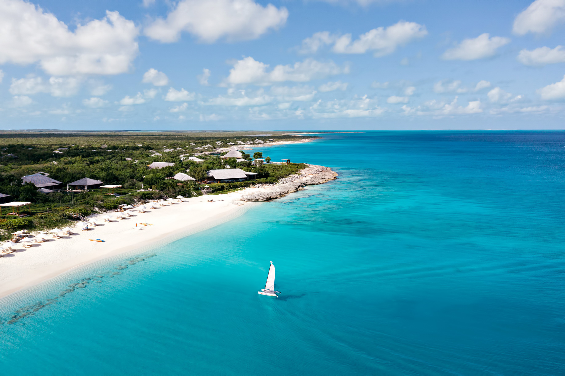 Amanyara Resort – Providenciales, Turks and Caicos Islands – Beach Club Aerial