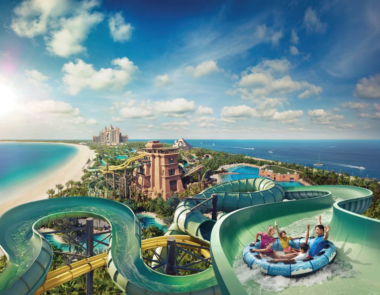 Atlantis The Palm Resort - Crescent Rd, Dubai, UAE - Aquaventure Waterpark Water Slide