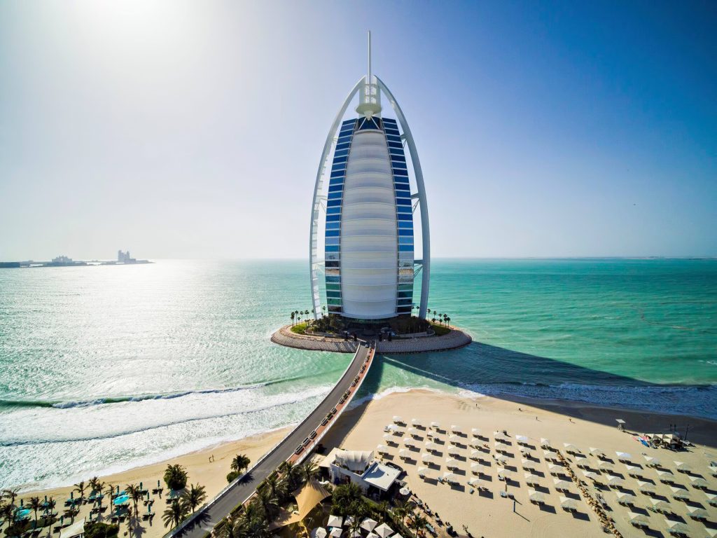 Burj Al Arab Jumeirah Hotel - Dubai, UAE - Ocean View Aerial