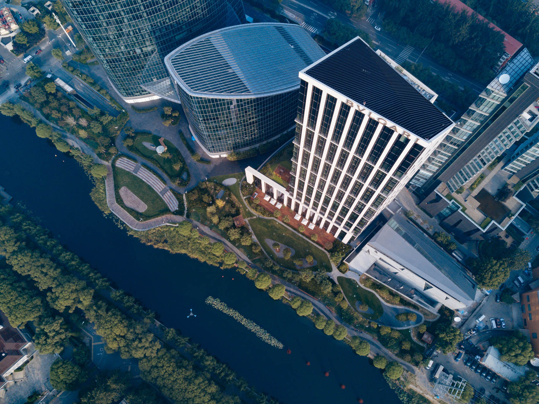 Bvlgari Hotel Beijing – Beijing, China – Hotel Overhead Aerial View