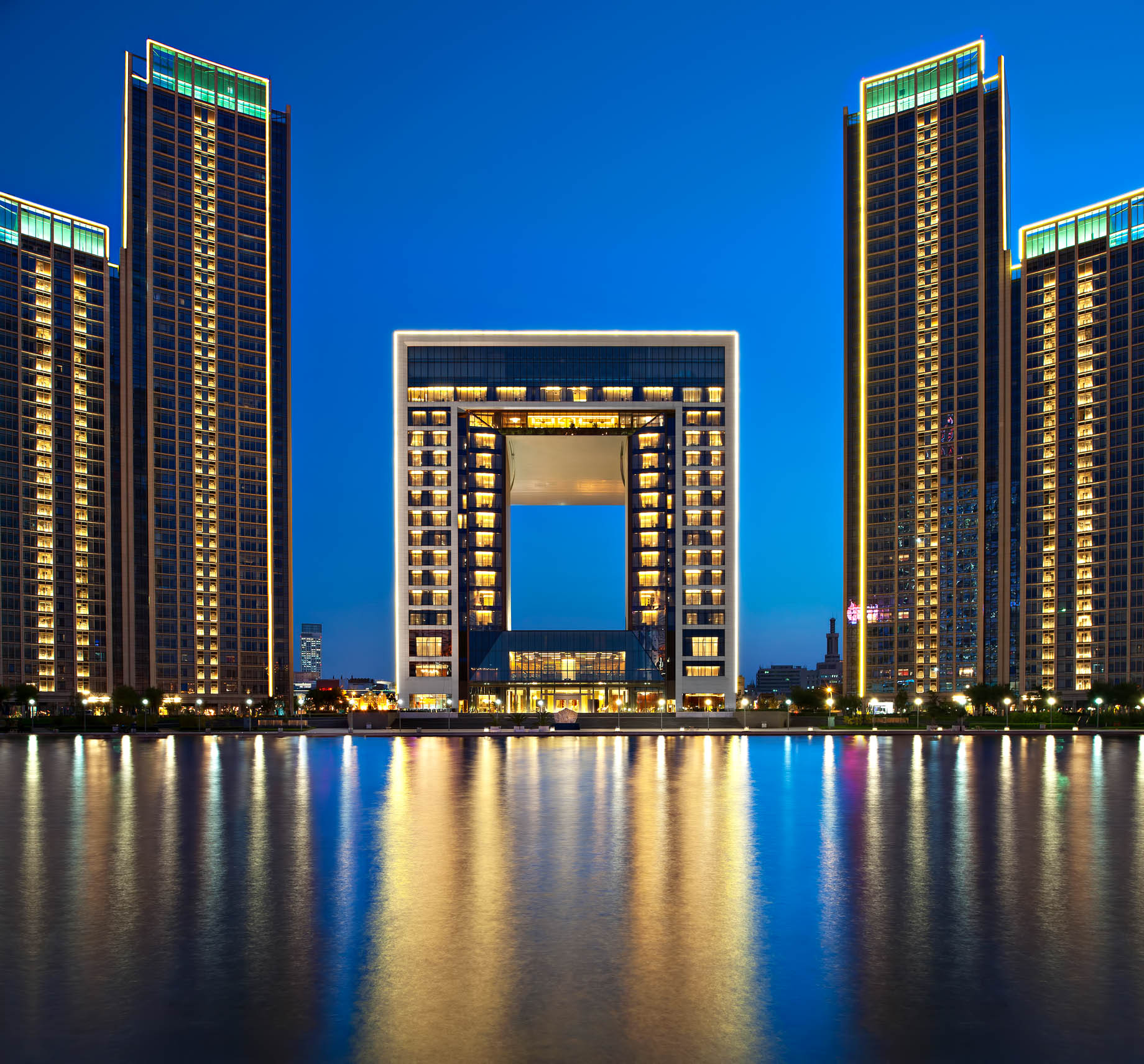 The St. Regis Tianjin Hotel - Tianjin, China - Night River View