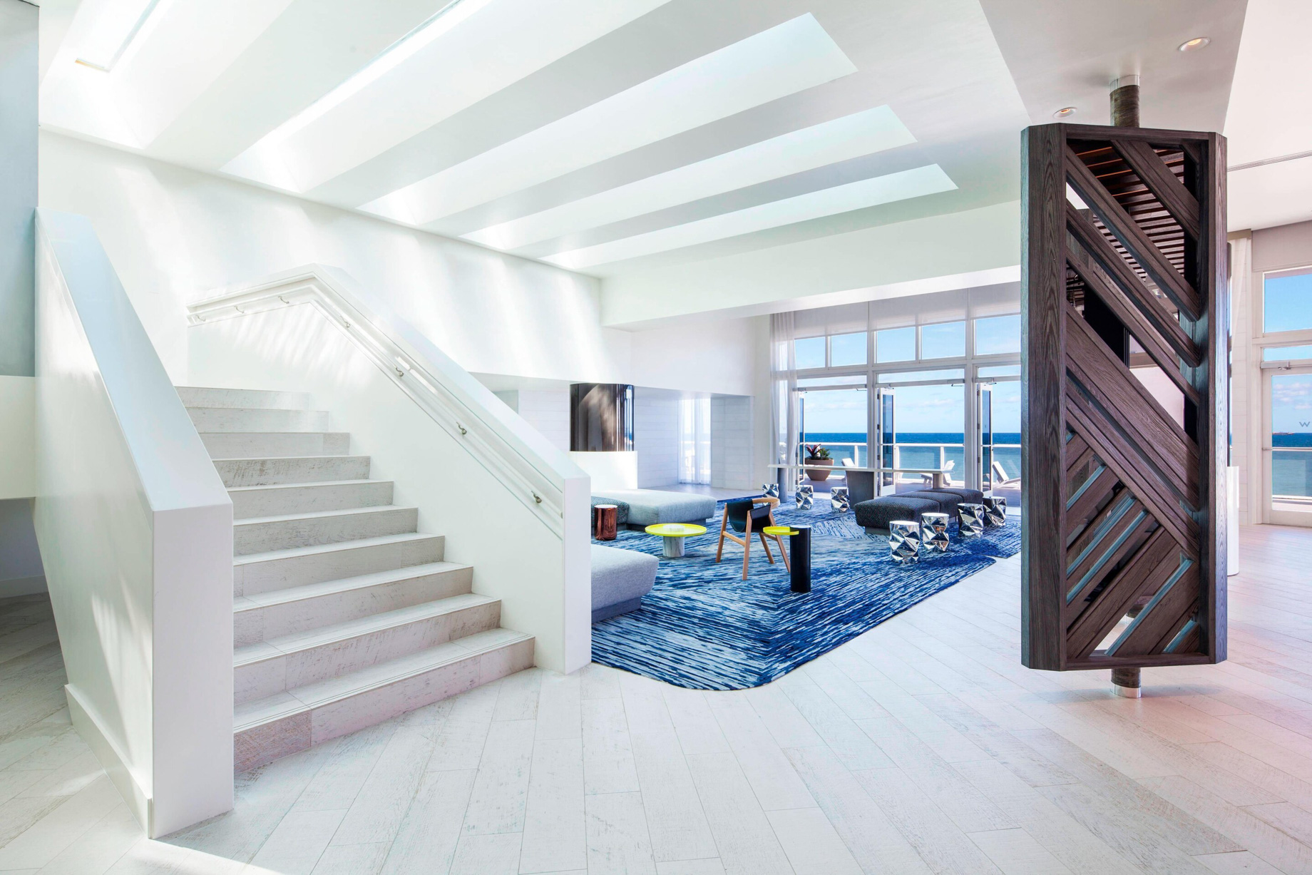 W Fort Lauderdale Hotel - Fort Lauderdale, FL, USA - Living Room Stairs