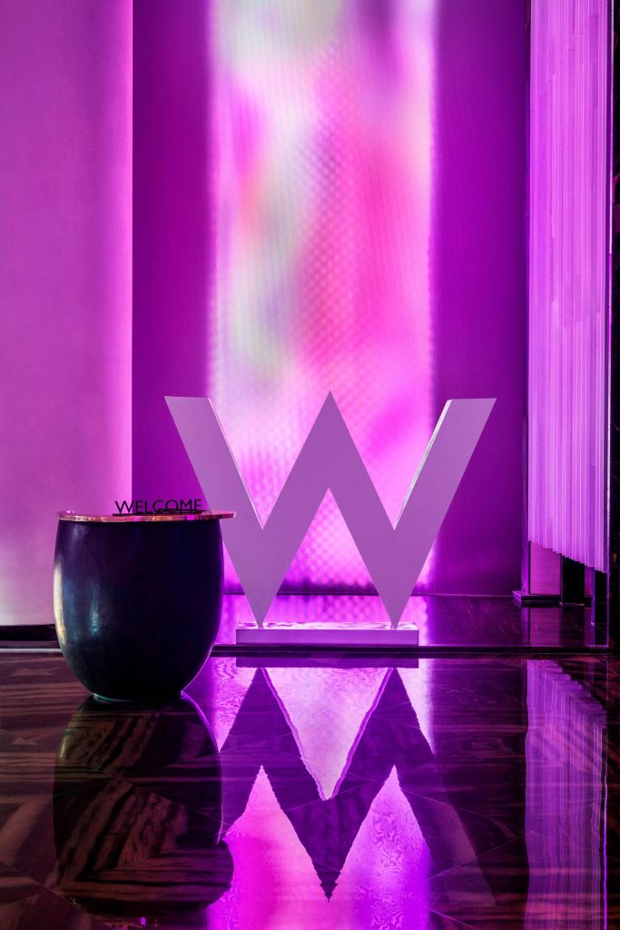W Guangzhou Hotel - Tianhe District, Guangzhou, China - Welcome Desk Luminous WaterWall