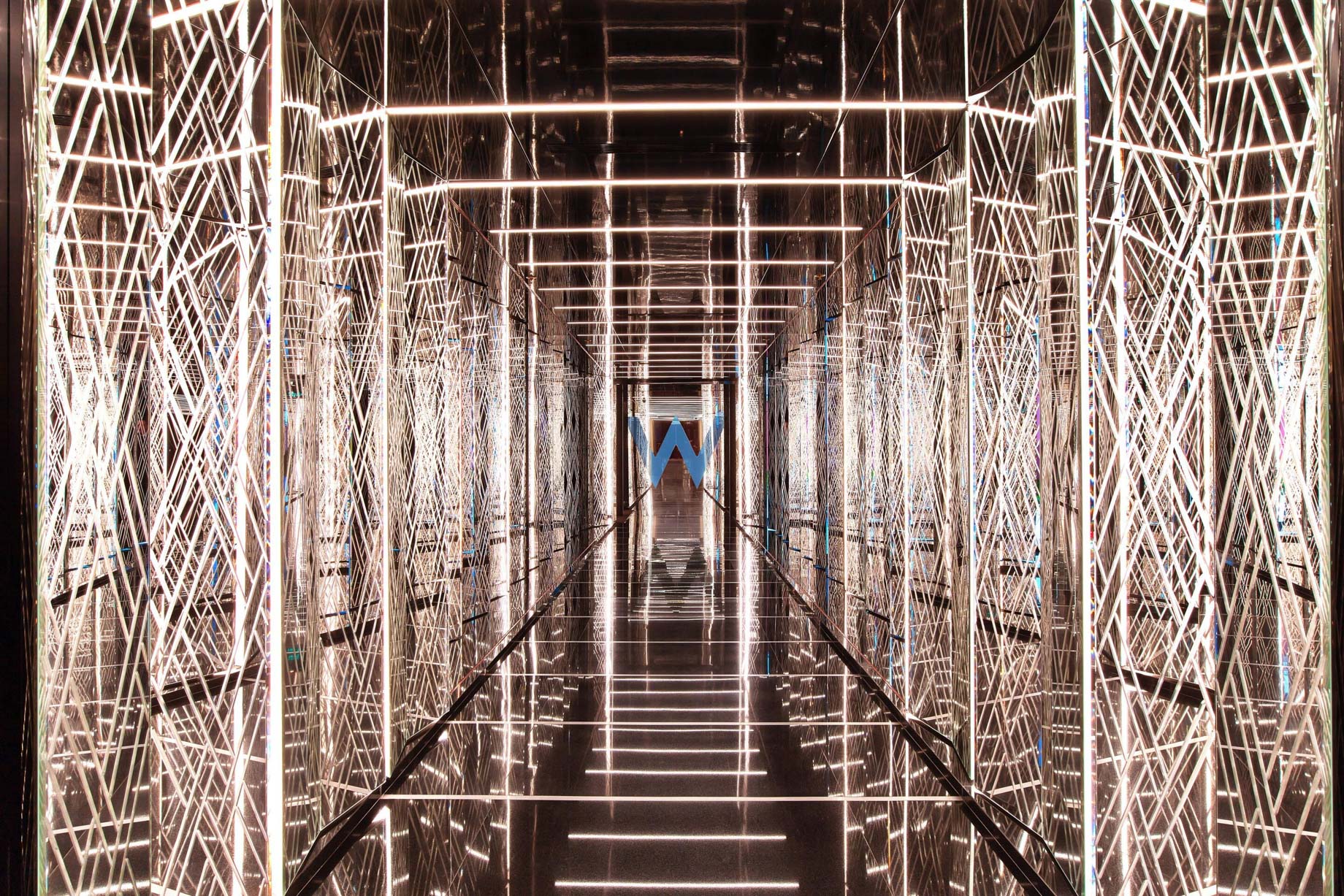 W Istanbul Hotel – Istanbul, Turkey – Interior Leading Tunnel
