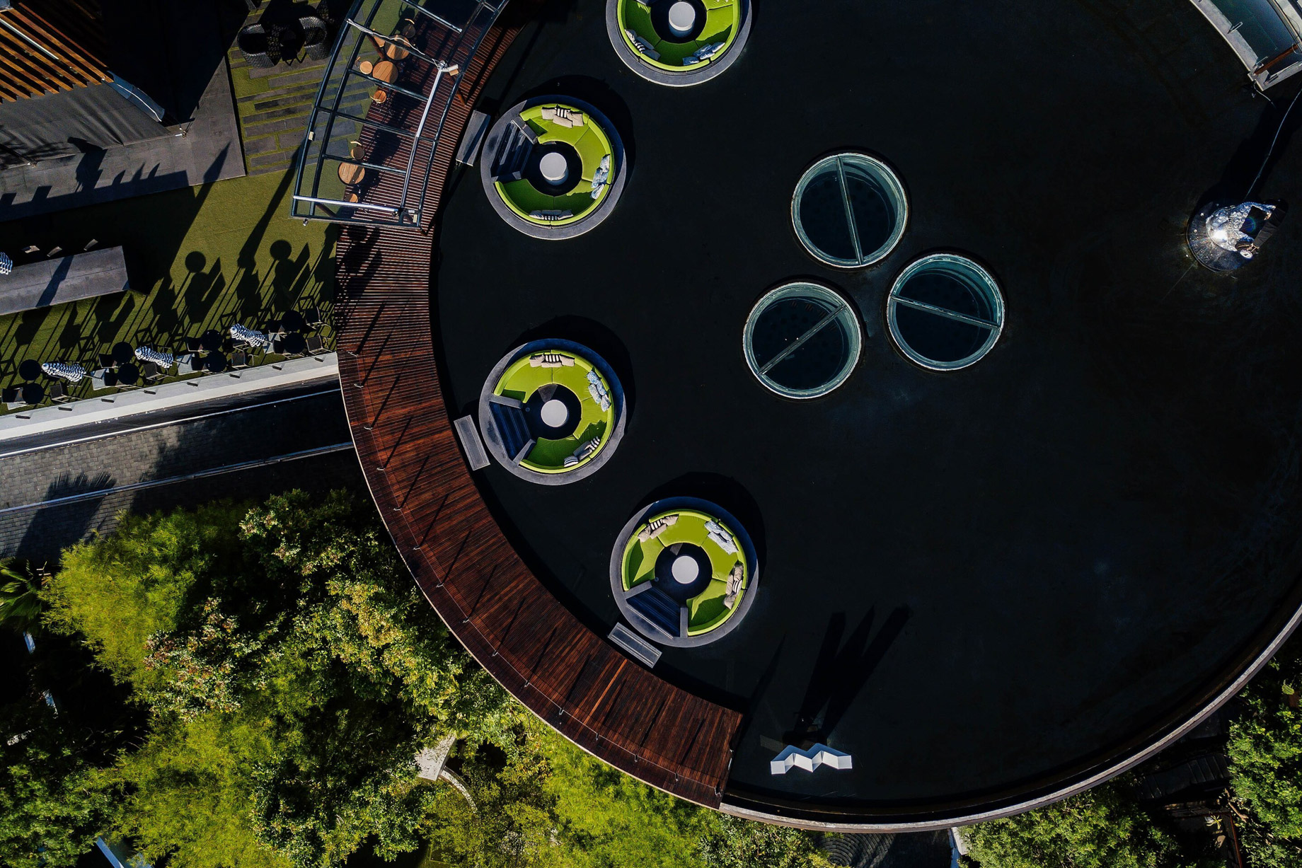 W Koh Samui Resort - Thailand - W Lounge Pool Overhead Aerial View