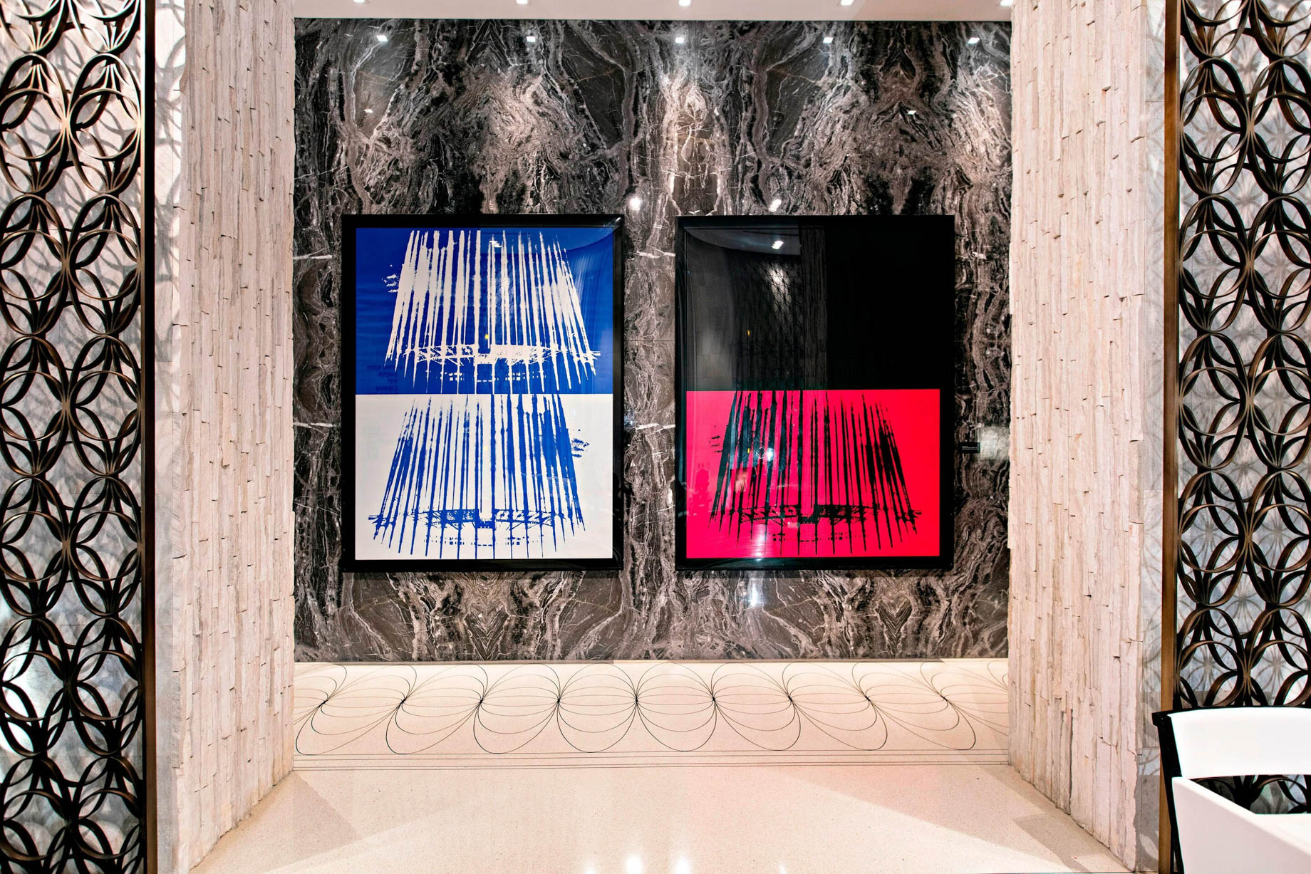 W South Beach Hotel - Miami Beach, FL, USA - Living Room Bar Art