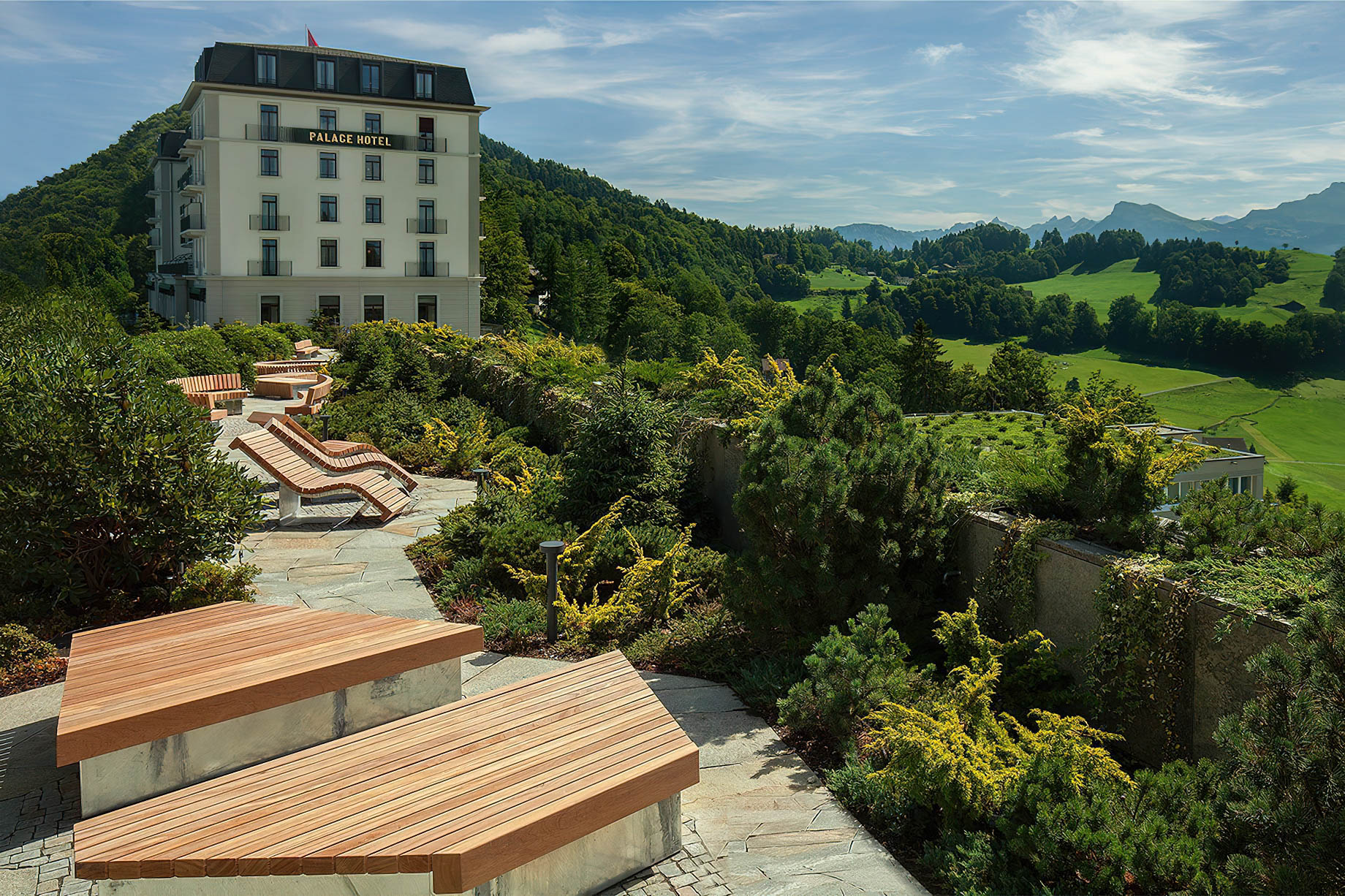 Palace Hotel – Burgenstock Hotels & Resort – Obburgen, Switzerland – Hotel Mountain View