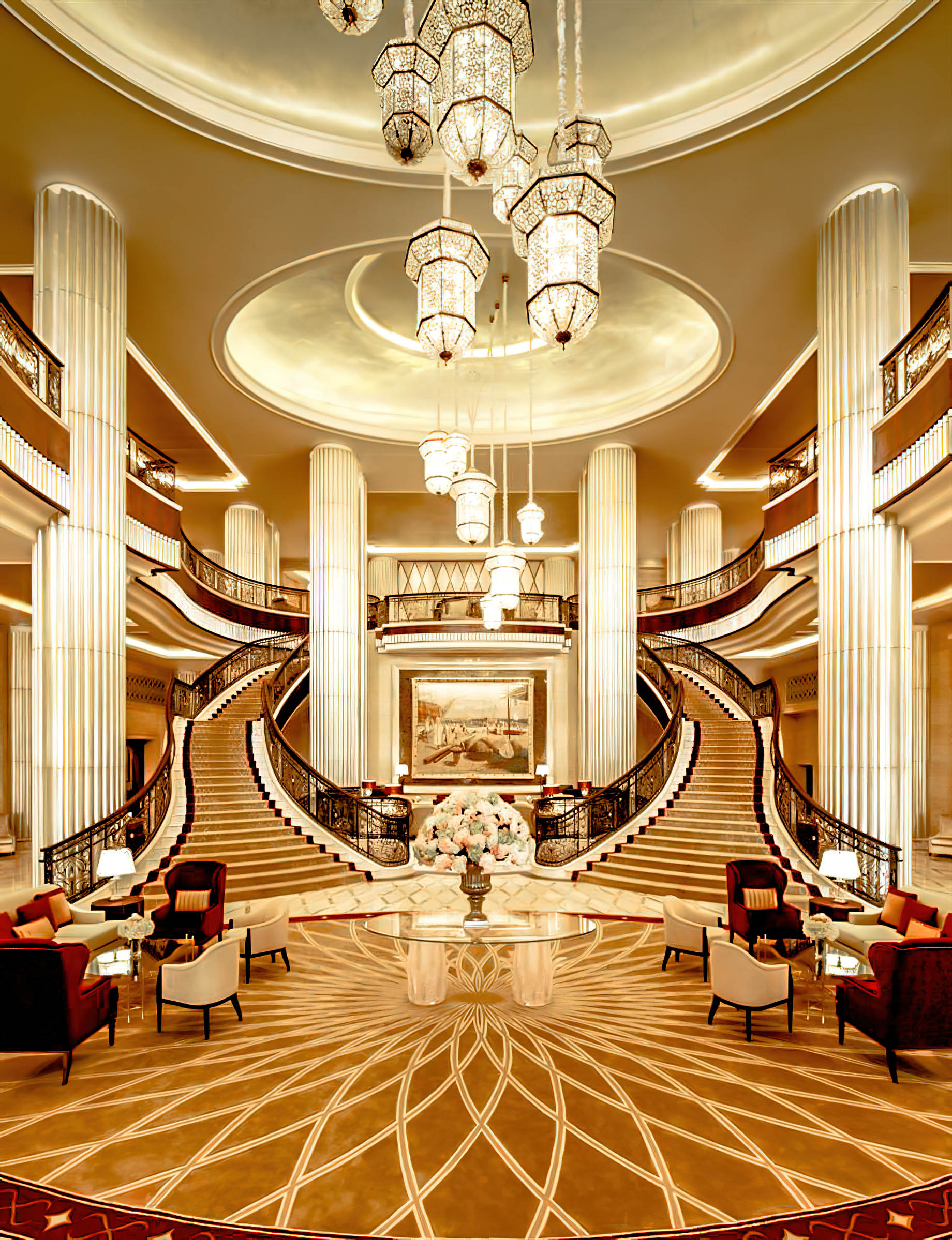 The St. Regis Abu Dhabi Hotel – Abu Dhabi, United Arab Emirates – Grand Lobby Staircase