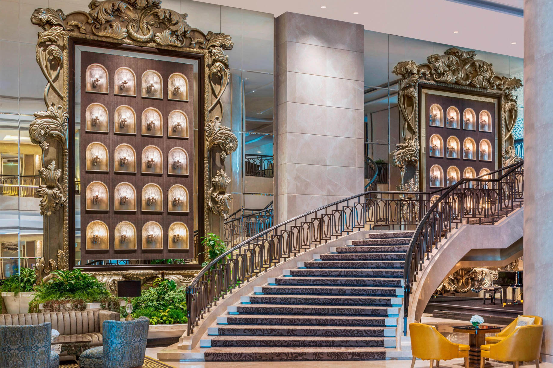 The St. Regis Mumbai Hotel – Mumbai, India – The Great Hall Grand Staircase