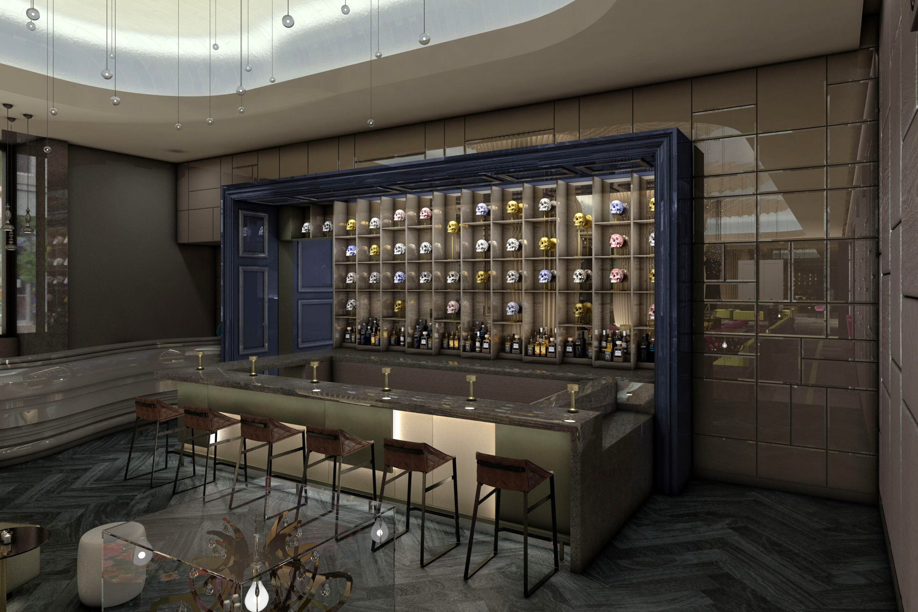 W Philadelphia Hotel – Philadelphia, PA, USA – Living Room Bar