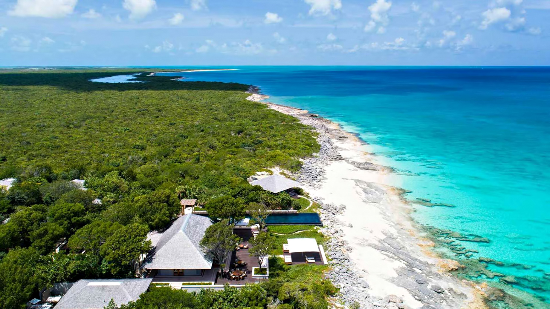 Amanyara Resort – Providenciales, Turks and Caicos Islands – Artist Ocean Villa Aerial