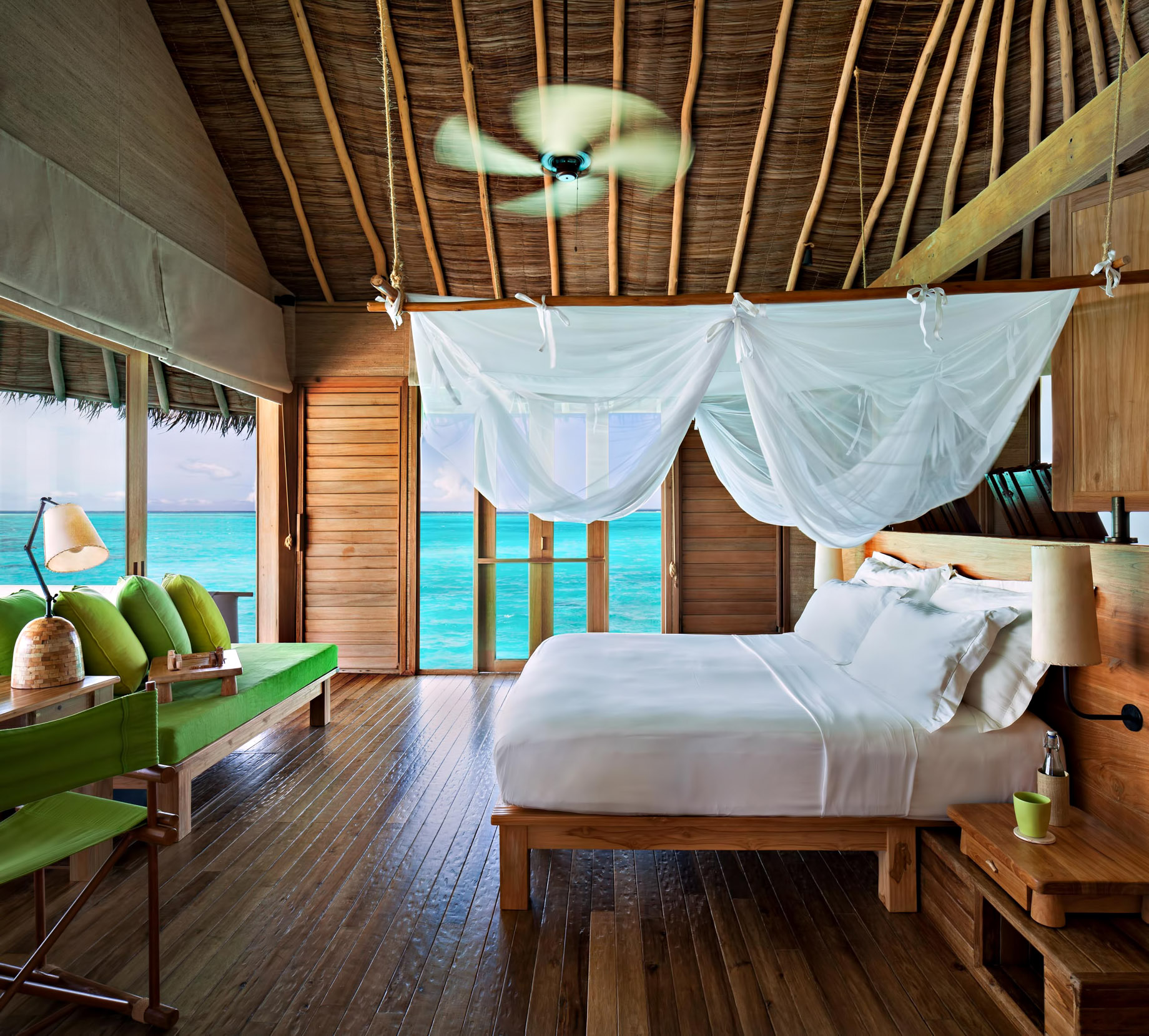 Six Senses Laamu Resort – Laamu Atoll, Maldives – Overwater Villa Bedroom