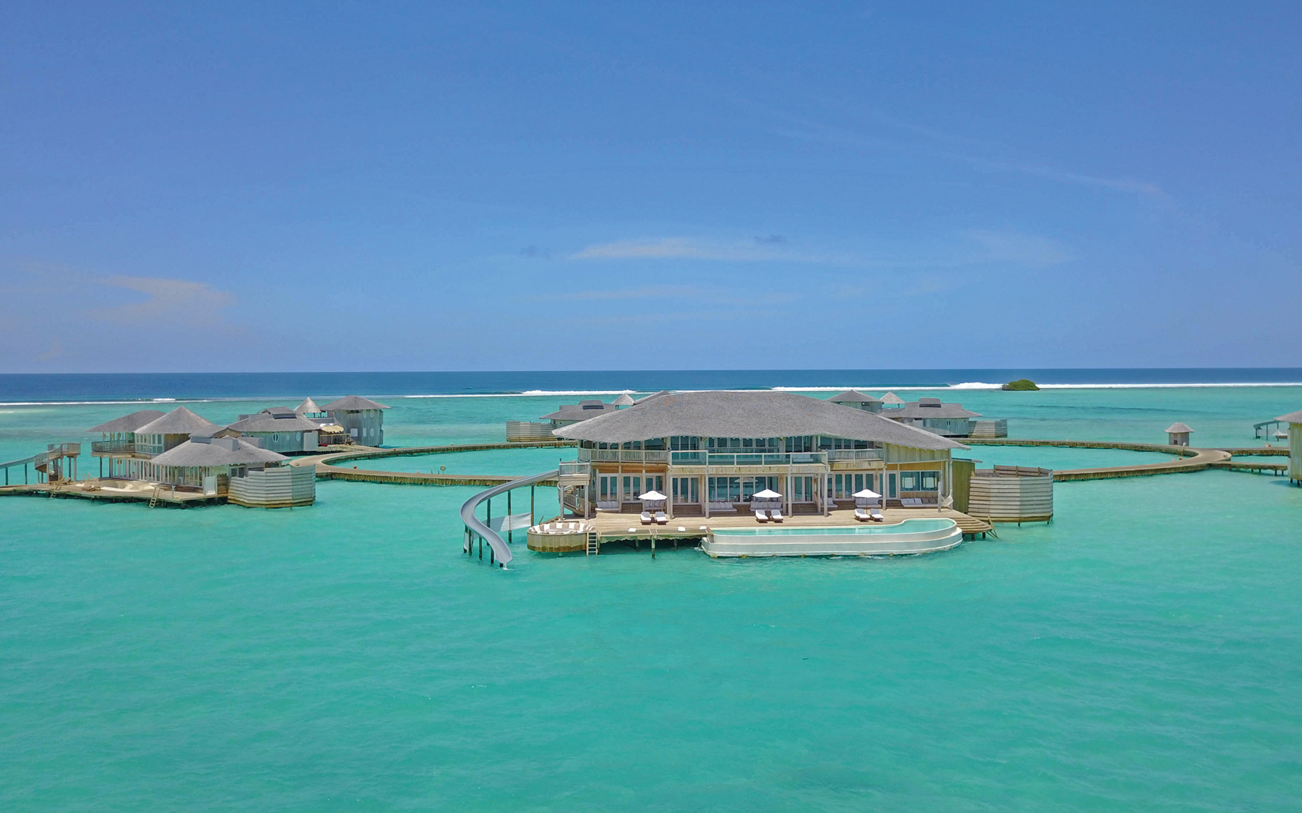 Soneva Jani Resort - Noonu Atoll, Medhufaru, Maldives - 4 Bedroom Water Reserve Villa with Slide Aerial