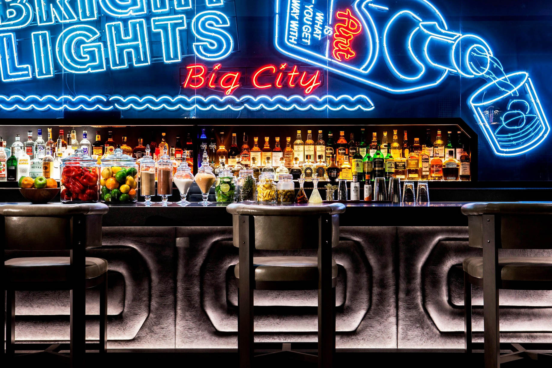 W New York Times Square Hotel - New York, NY, USA - Living Room Bar Stools