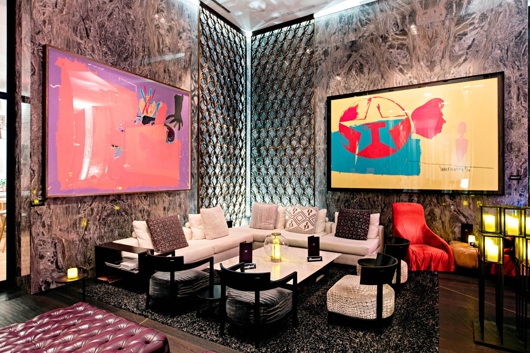W South Beach Hotel – Miami Beach, FL, USA – Living Room Bar Seating