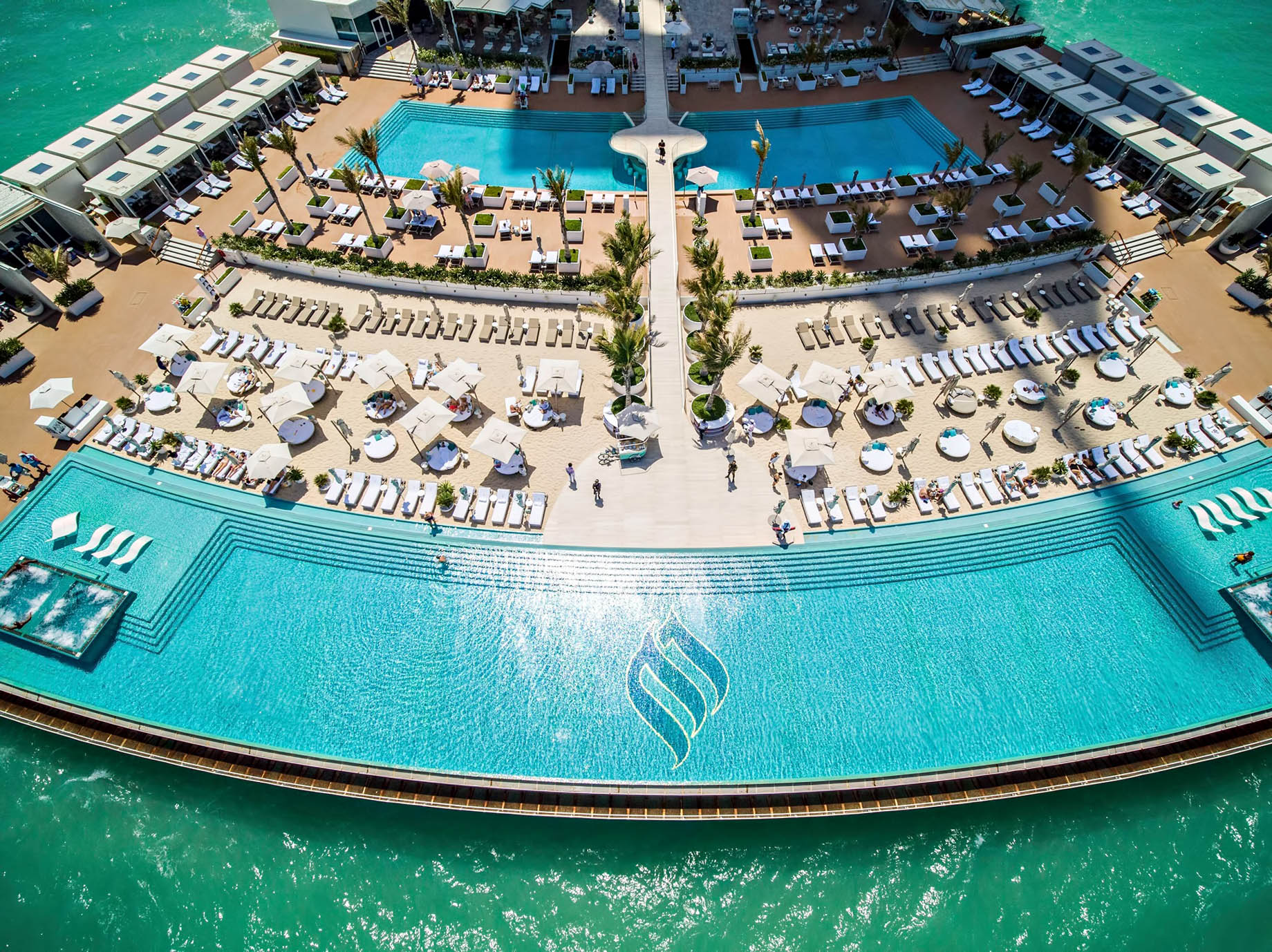 Burj Al Arab Jumeirah Hotel – Dubai, UAE – Infinity Pool Terrace Aerial
