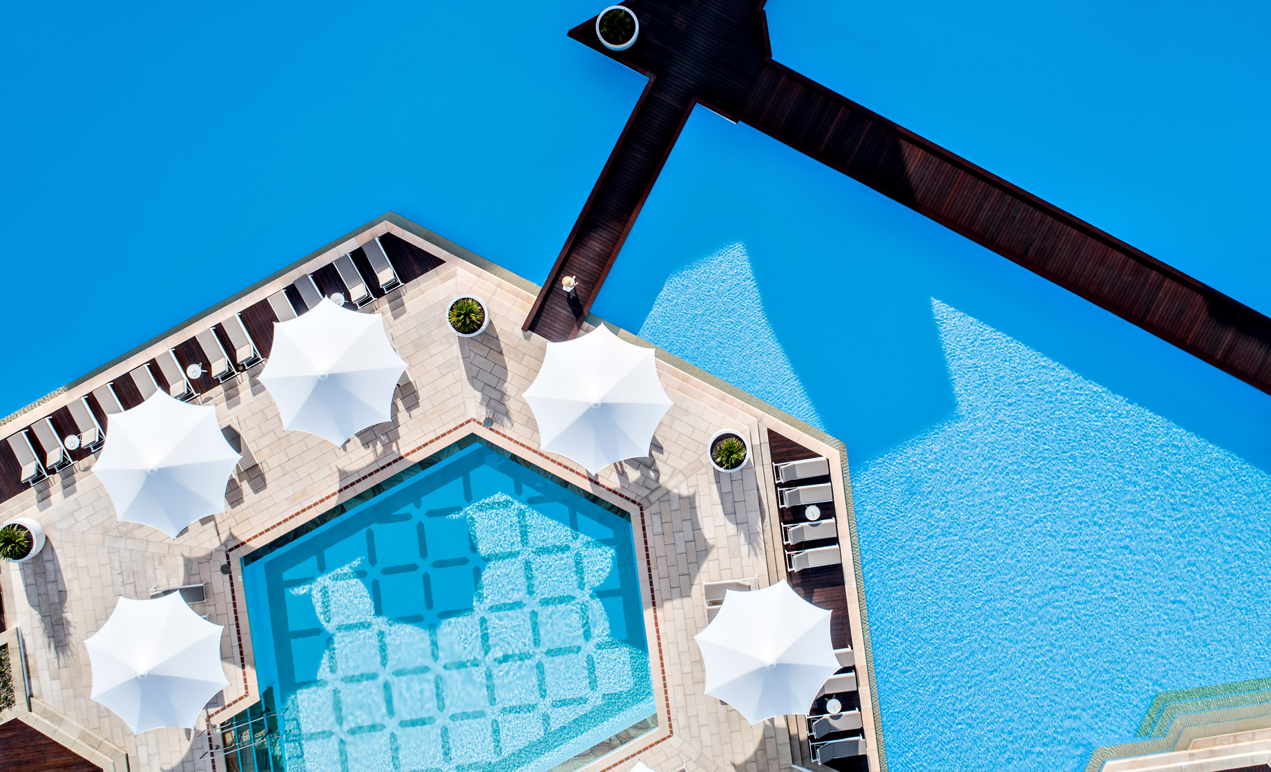 InterContinental Hayman Island Resort - Whitsunday Islands, Australia - Pool Overhead View
