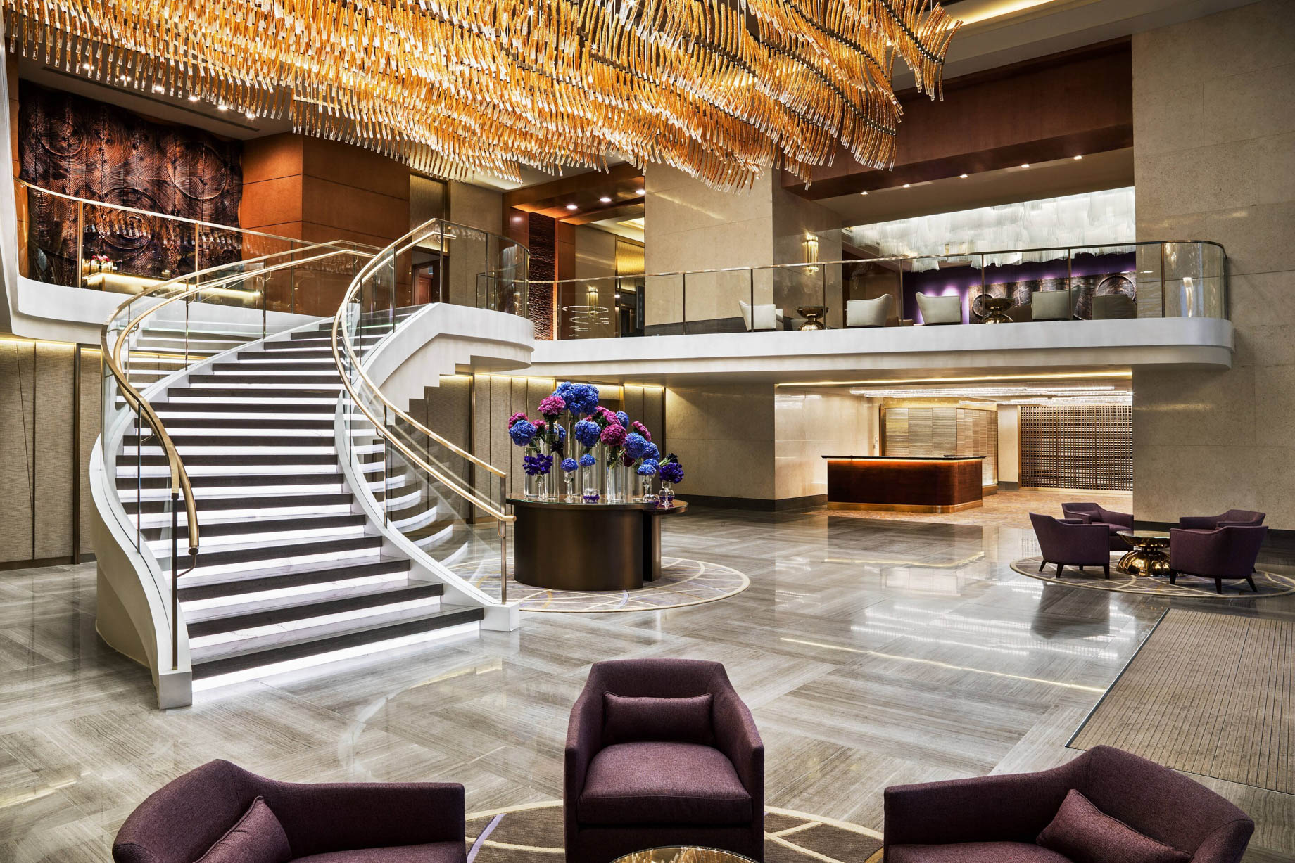 The St. Regis Macao Hotel - Cotai, Macau SAR, China - The Foyer Grand Staircase