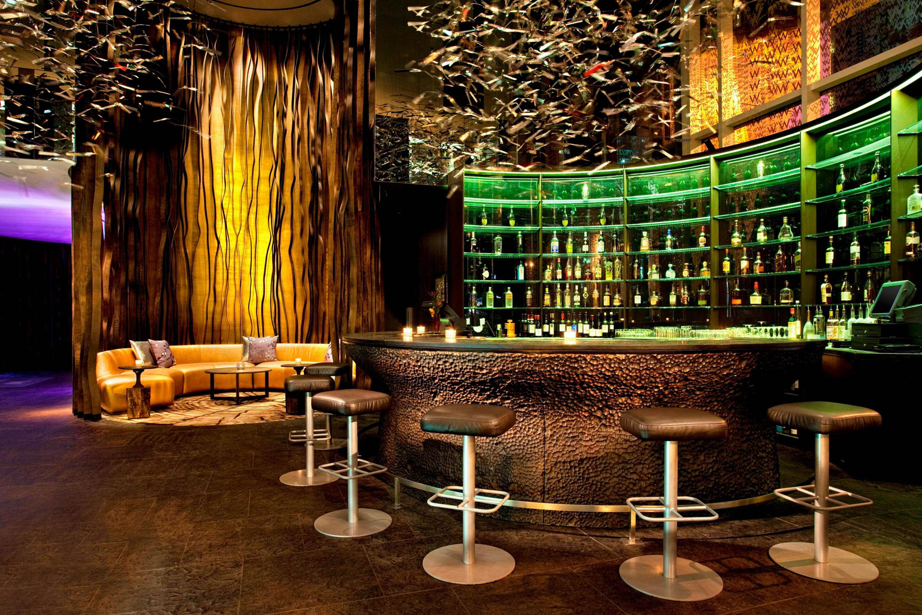 W Atlanta Downtown Hotel - Atlanta, Georgia, USA - Living Room Bar