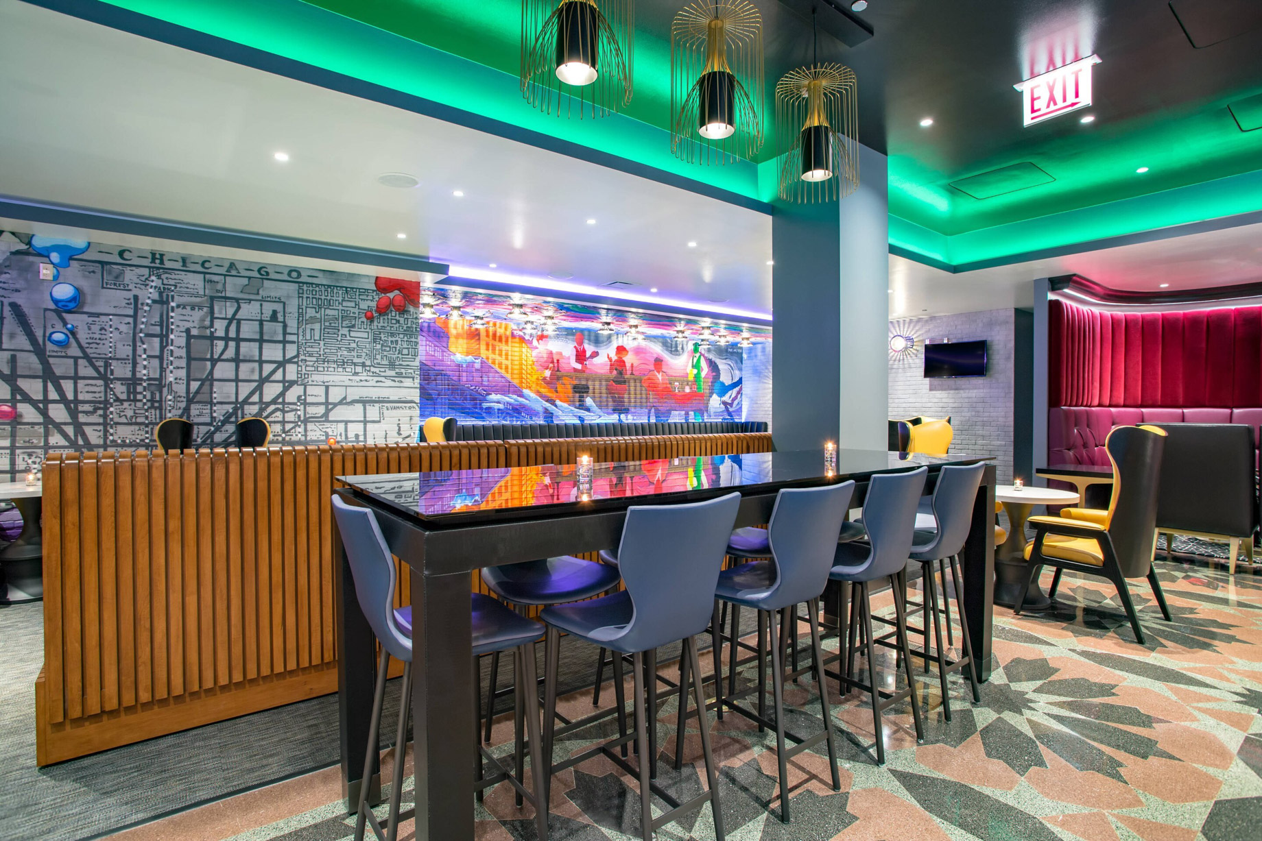 W Chicago City Center Hotel – Chicago, IL, USA – Midland Social Club Table