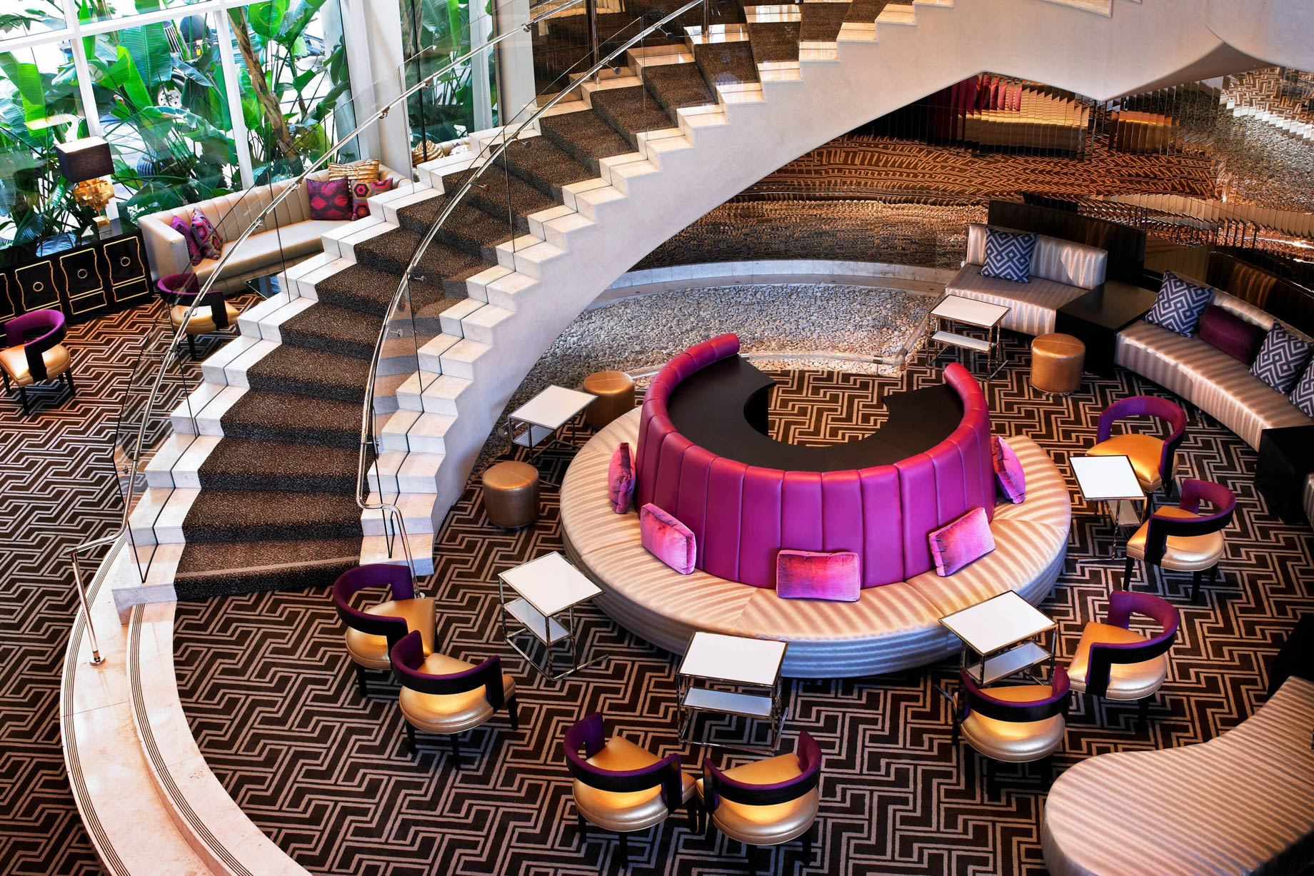 W Hollywood Hotel – Hollywood, CA, USA – Lobby Stairs
