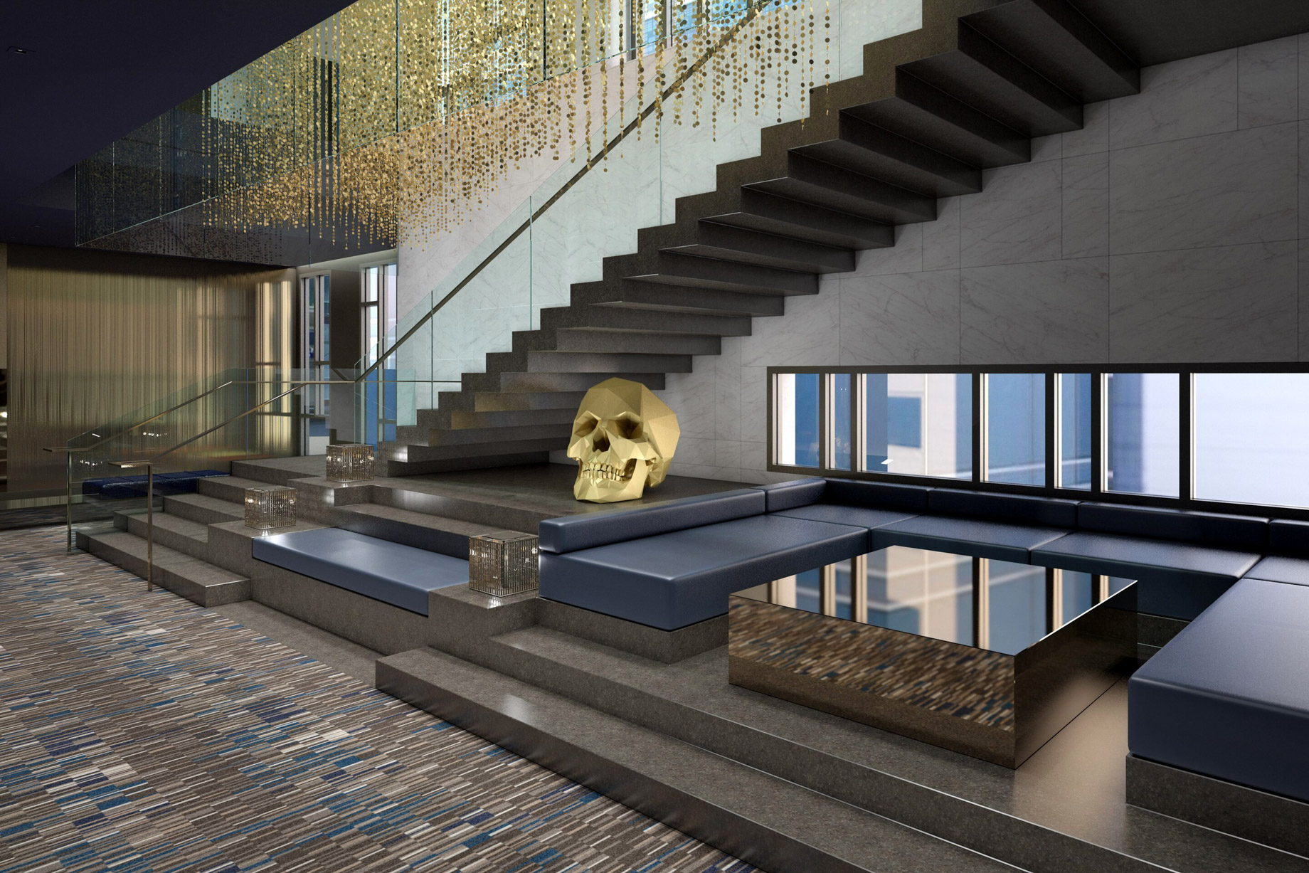 W Philadelphia Hotel – Philadelphia, PA, USA – Grand Staircase