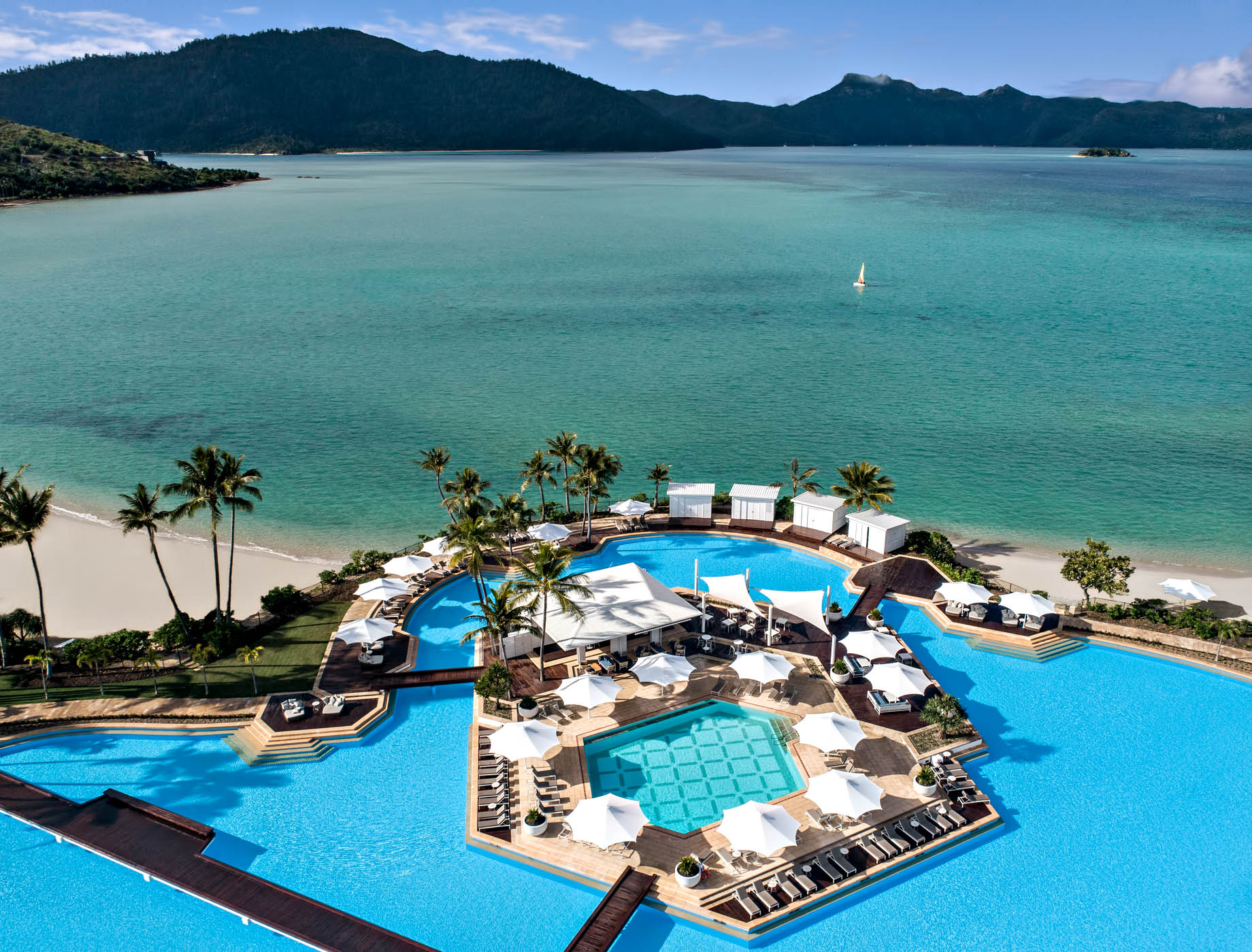 InterContinental Hayman Island Resort – Whitsunday Islands, Australia – Aerial Pool Ocean View