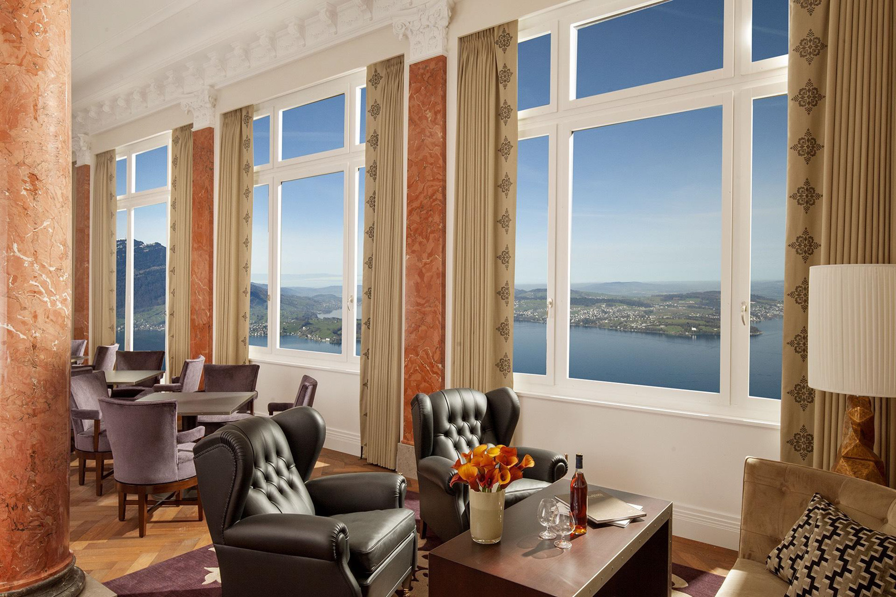 Palace Hotel – Burgenstock Hotels & Resort – Obburgen, Switzerland – Lobby Lounge