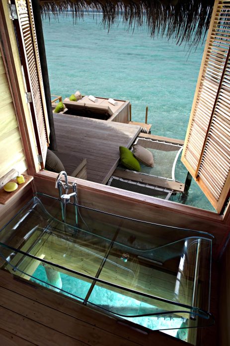 Six Senses Laamu Resort - Laamu Atoll, Maldives - Overwater Villa Clear Bathtub