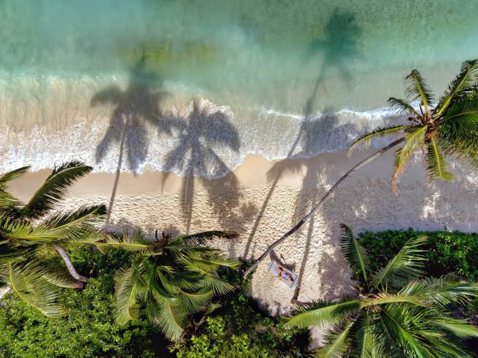 Six Senses Zil Pasyon Resort - Felicite Island, Seychelles - Overhead Beach