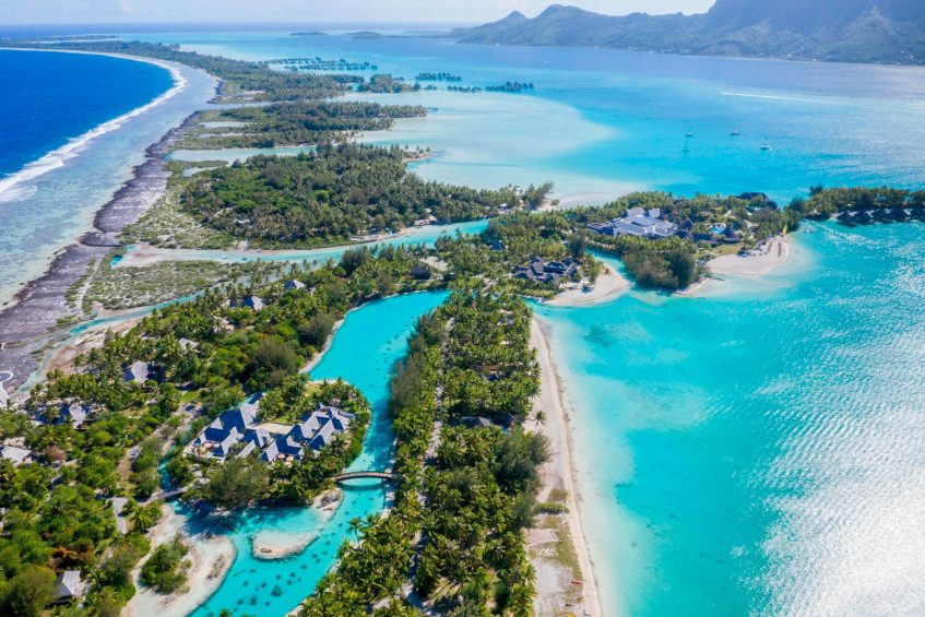 The St. Regis Bora Bora Resort - Bora Bora, French Polynesia - Aerial Resort